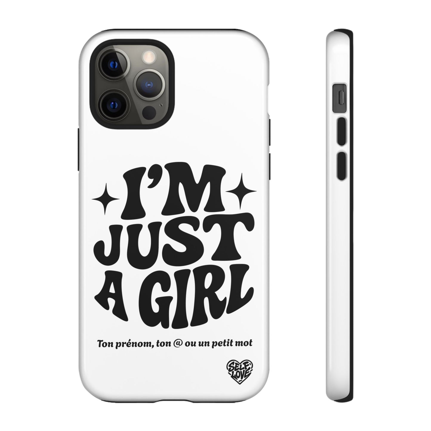 Im Just A Girl - Coque iPhone (blanc)