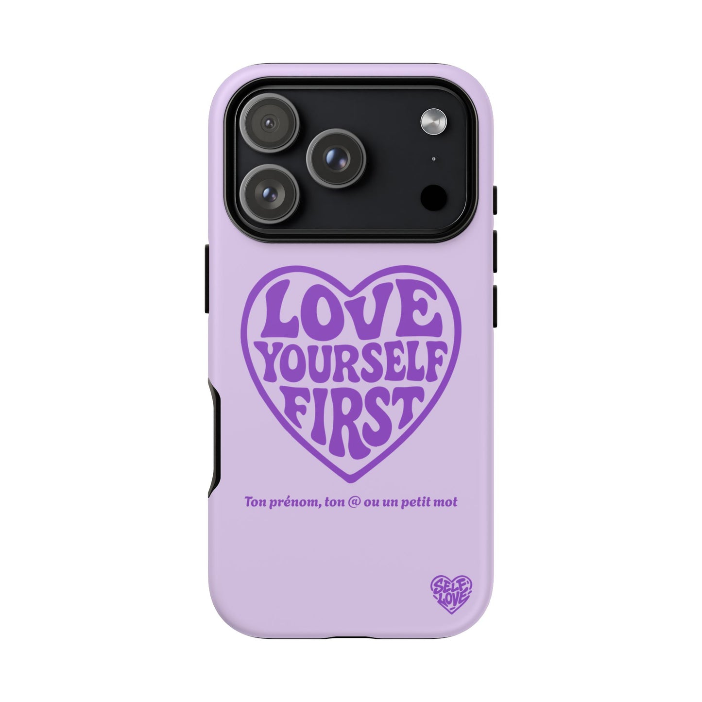Love Yourself First - Coque iPhone (violet)