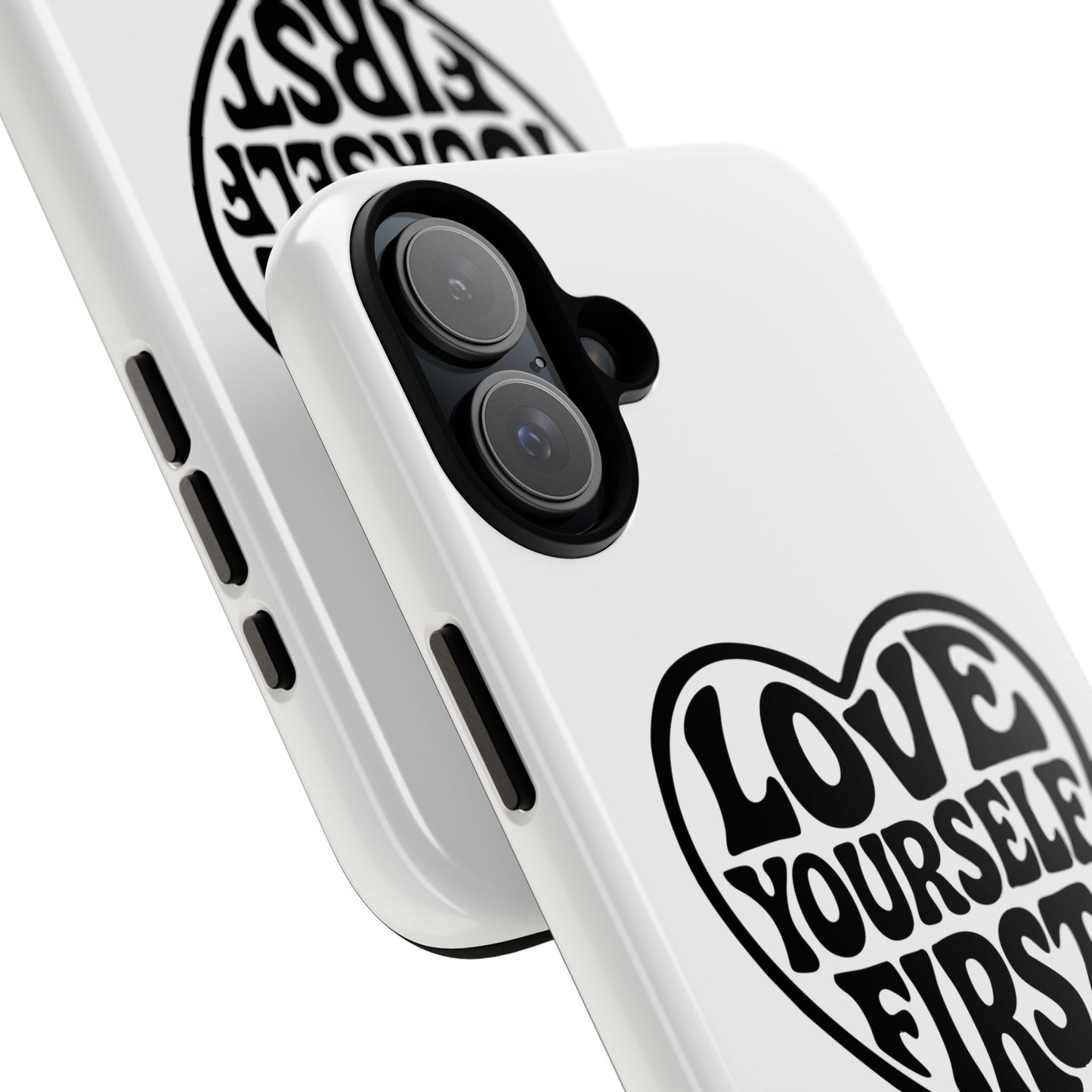 Love Yourself First - Coque iPhone (blanc)