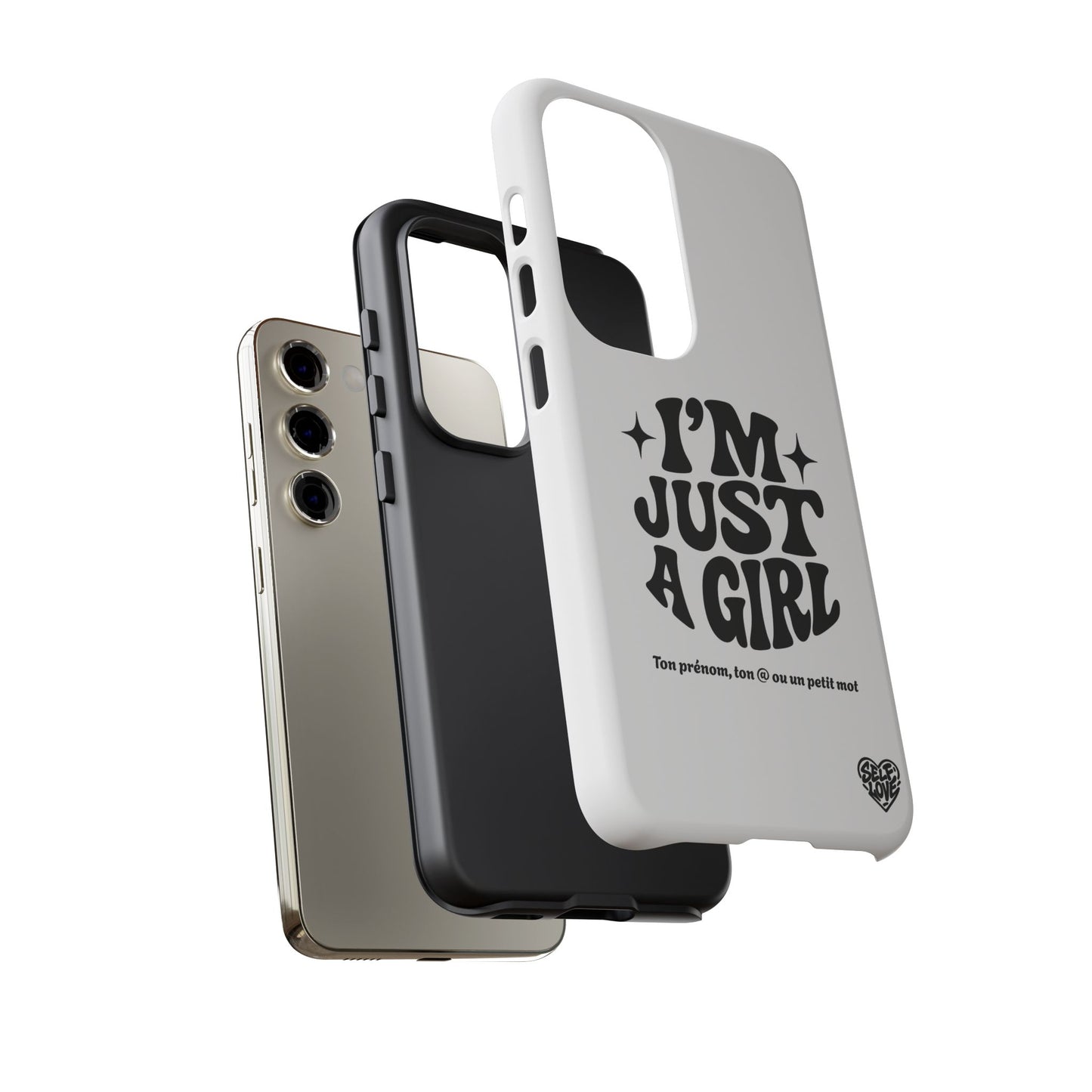 Im Just A Girl - Coque Samsung (blanc)