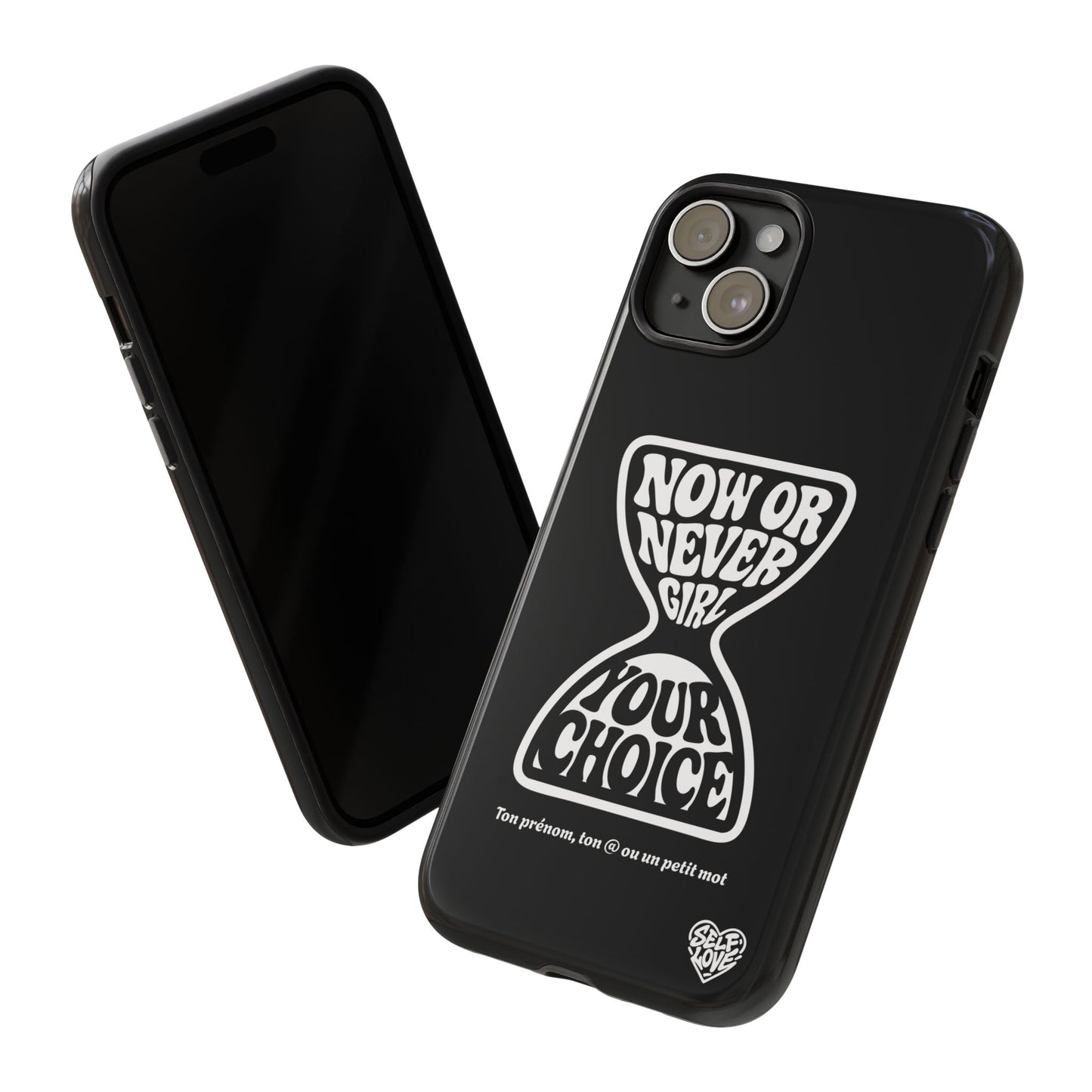 Now Or Never Girl - Coque iPhone (noir)