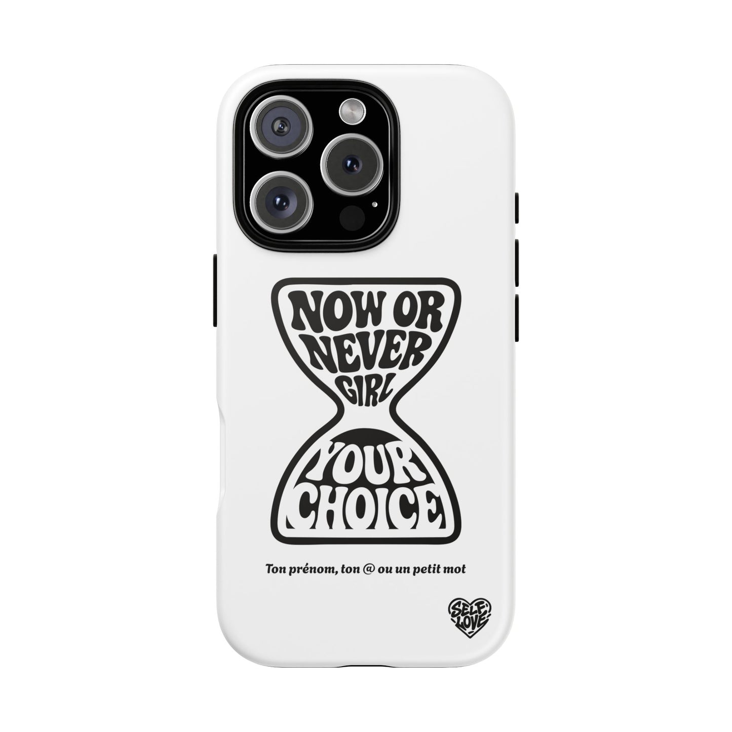 Now Or Never Girl - Coque iPhone (blanc)