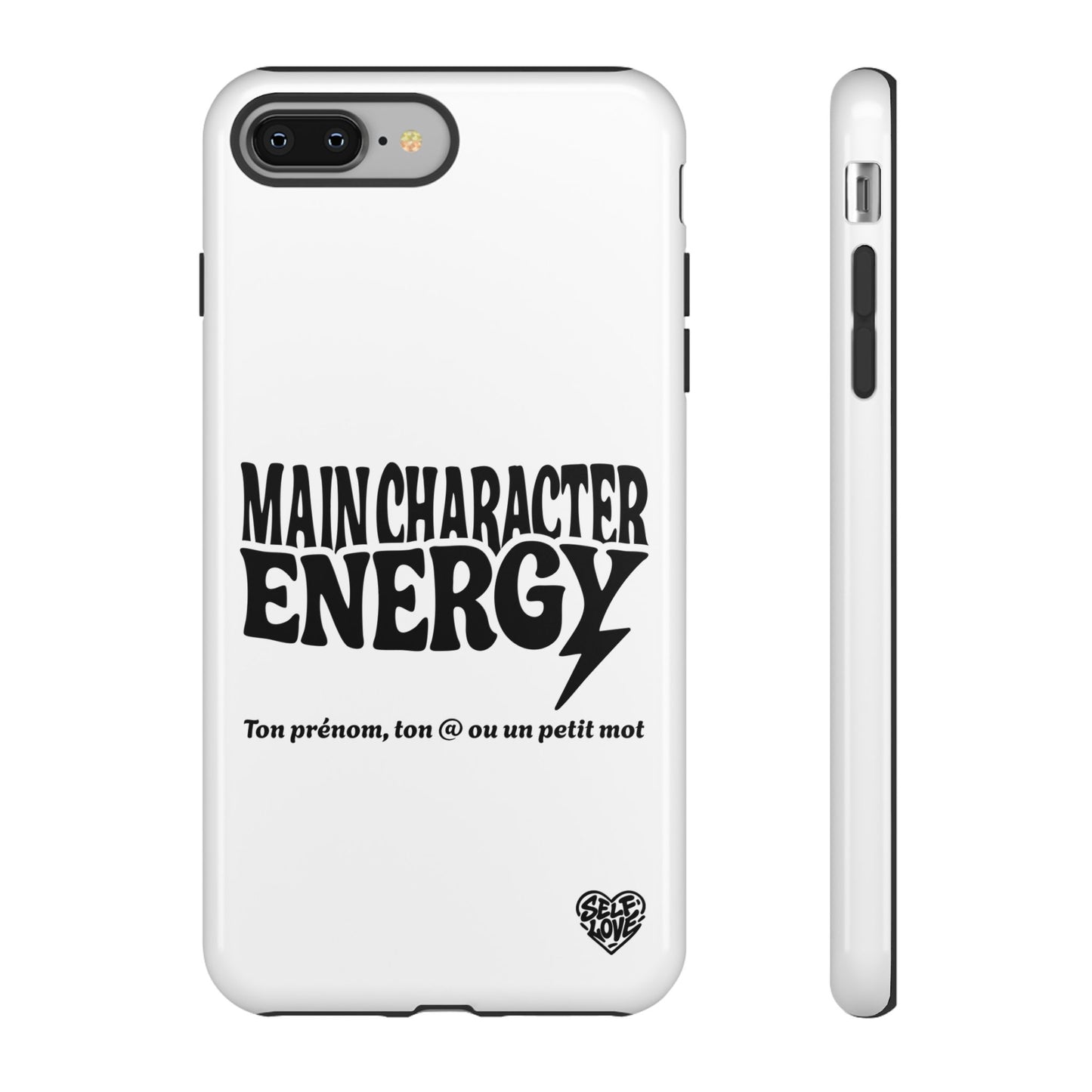 Main Character Energy - Coque iPhone (blanc)