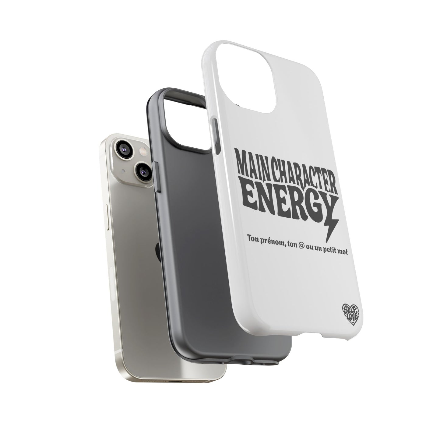 Main Character Energy - Coque iPhone (blanc)