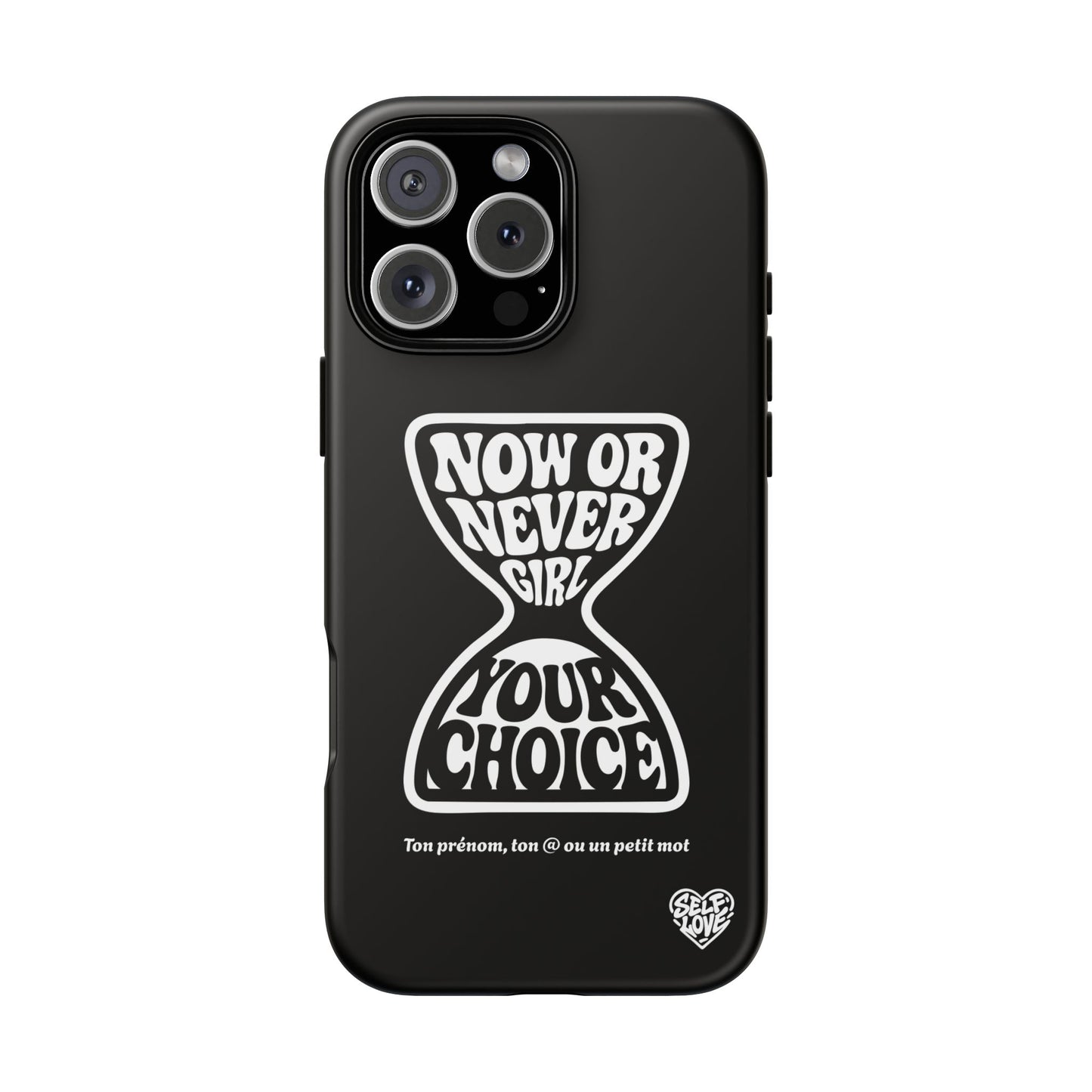 Now Or Never Girl - Coque iPhone (noir)
