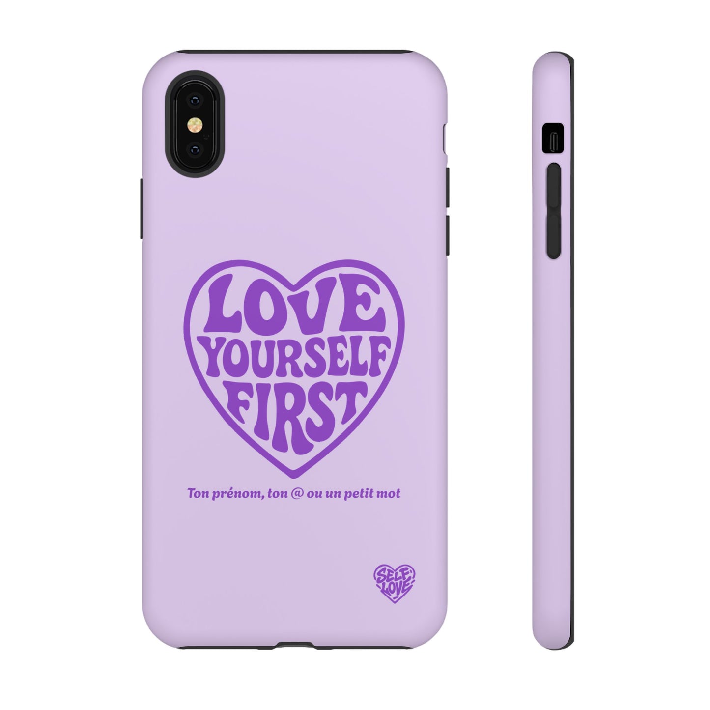 Love Yourself First - Coque iPhone (violet)