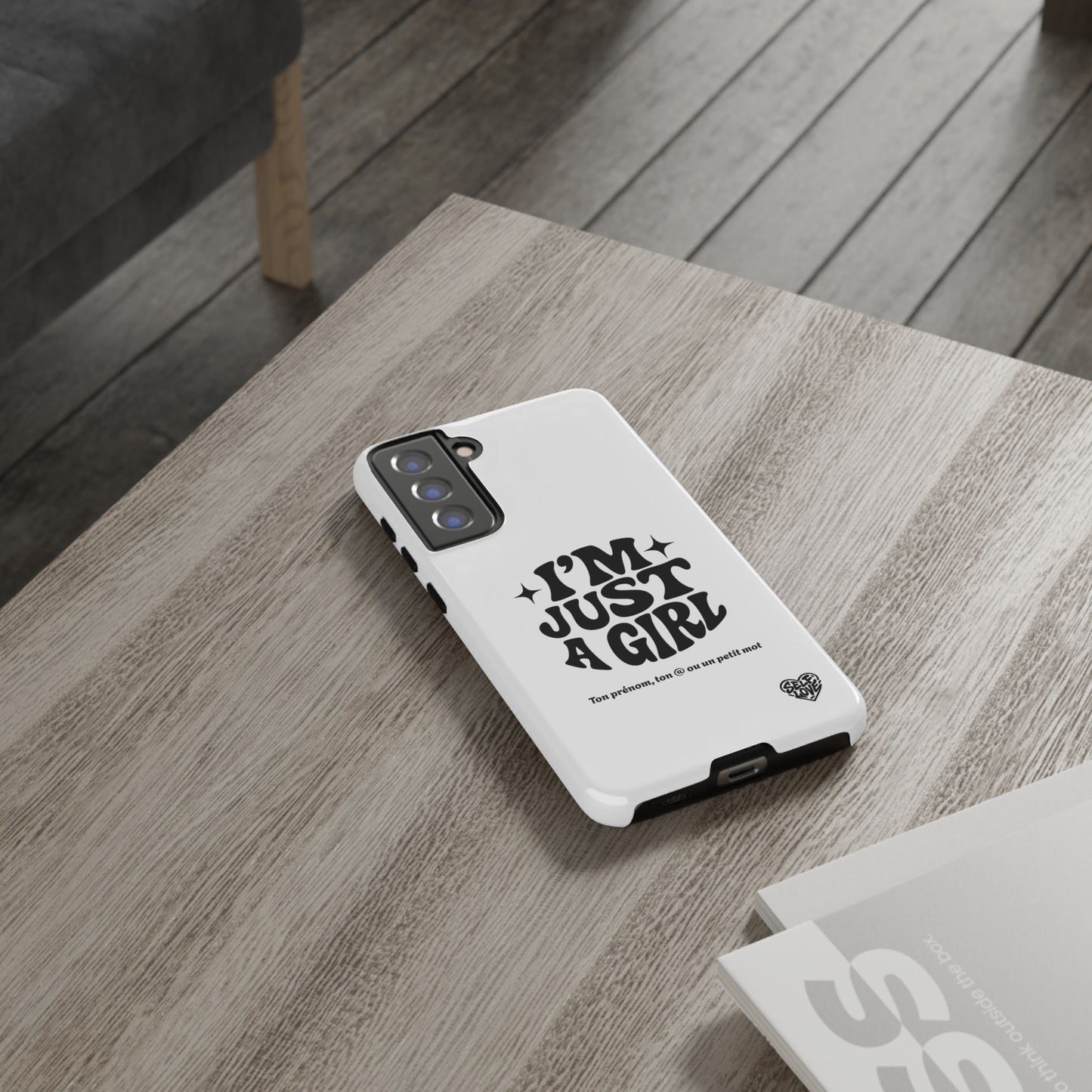 Im Just A Girl - Coque Samsung (blanc)