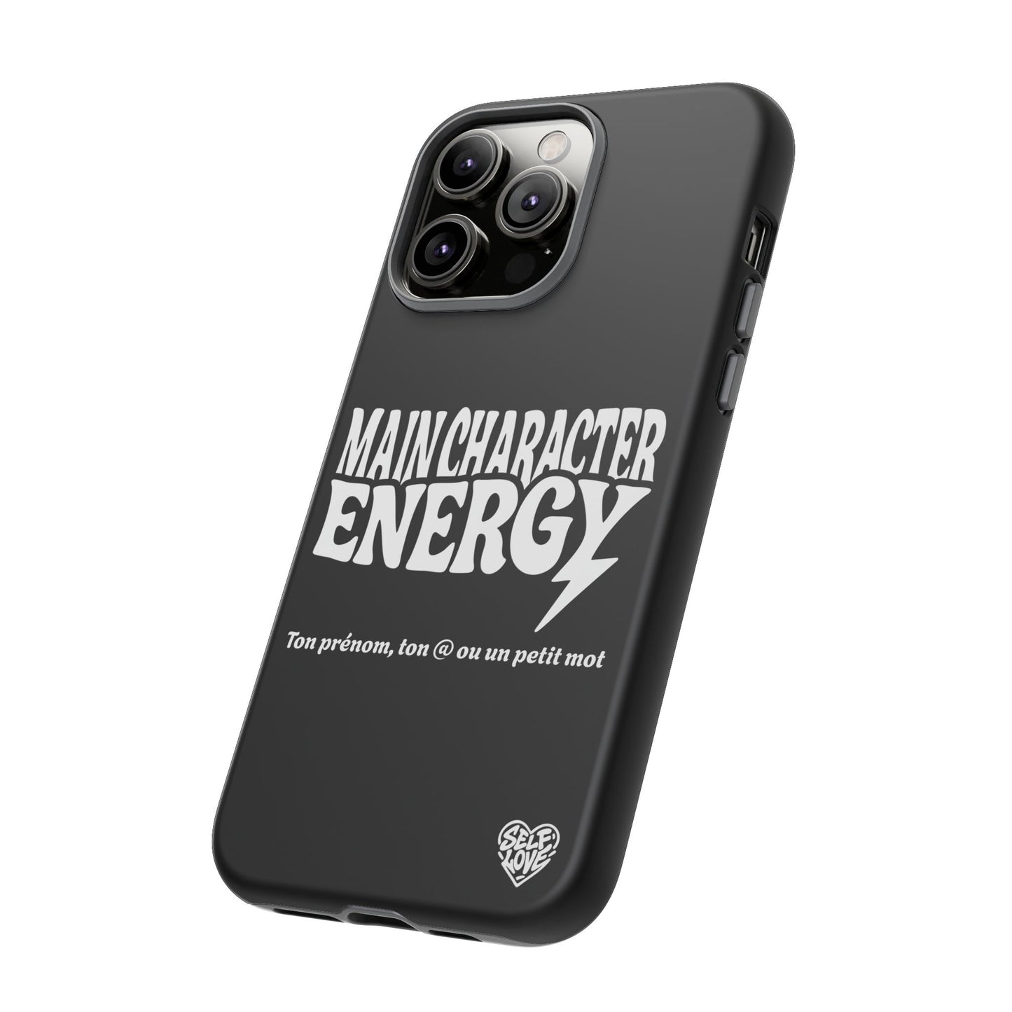 Main Character Energy - Coque iPhone (noir)