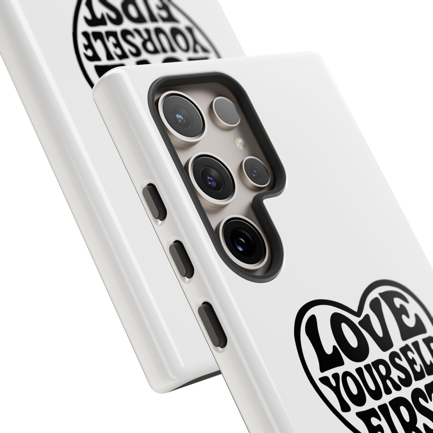 Love Yourself First - Coque Samsung (blanc)