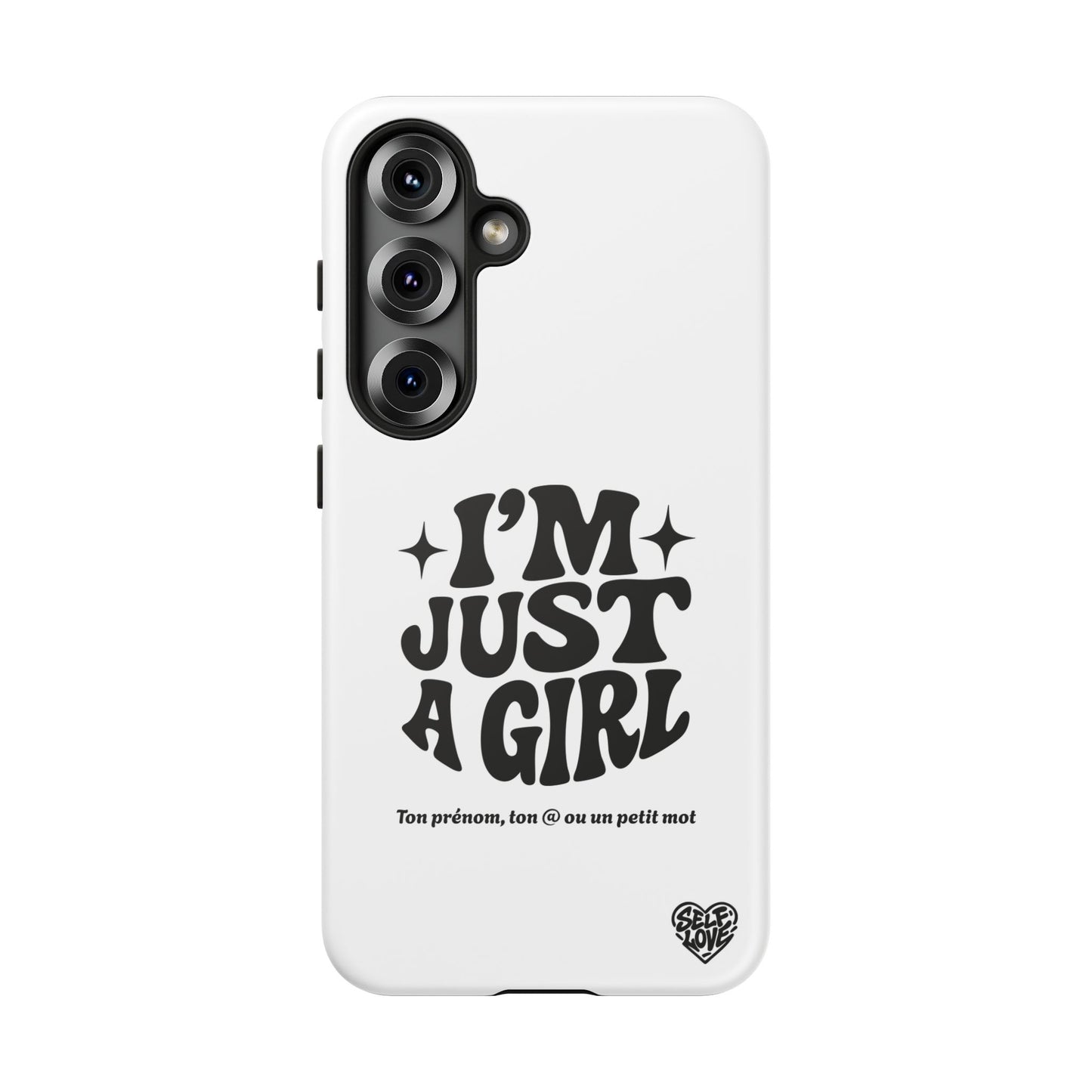 Im Just A Girl - Coque Samsung (blanc)