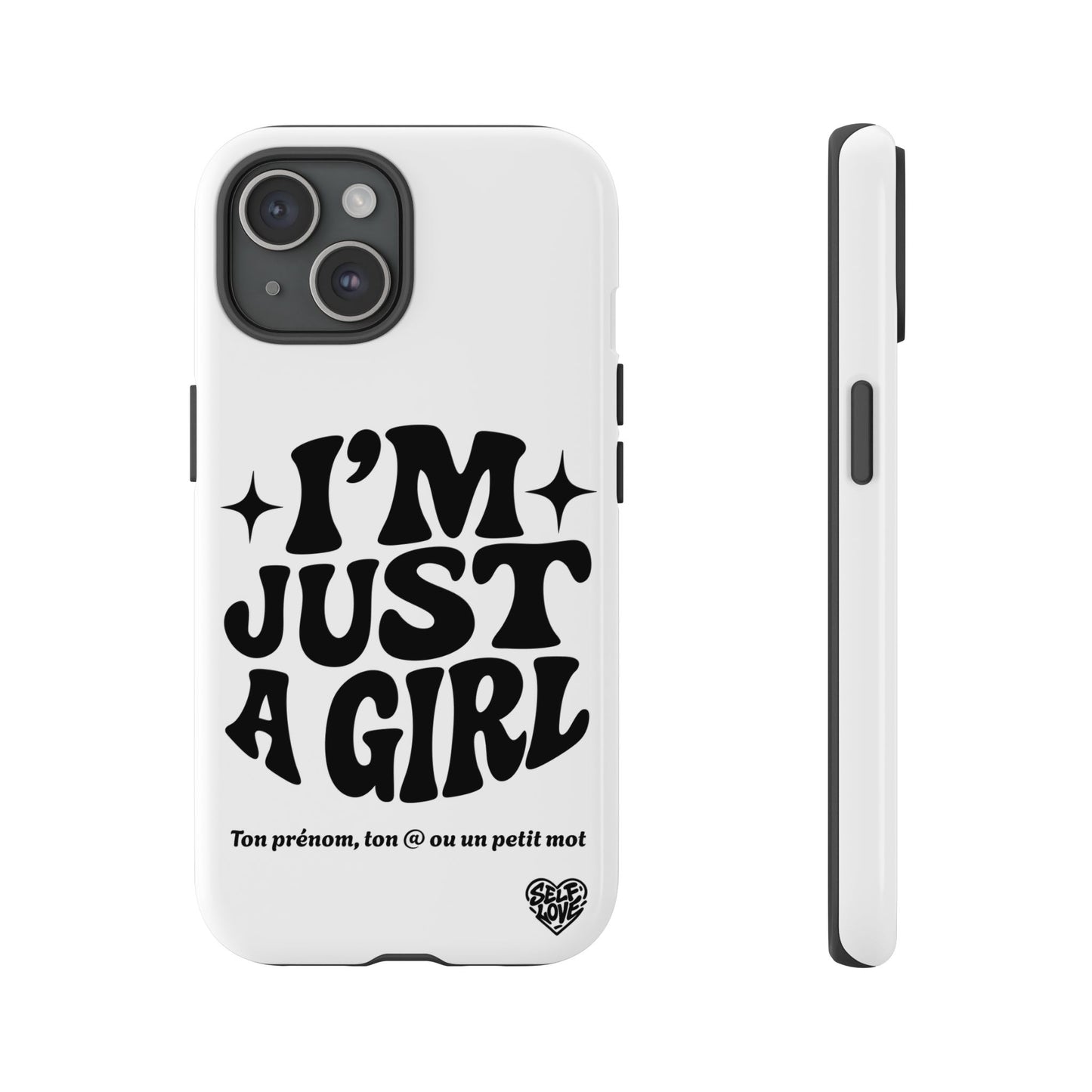 Im Just A Girl - Coque iPhone (blanc)