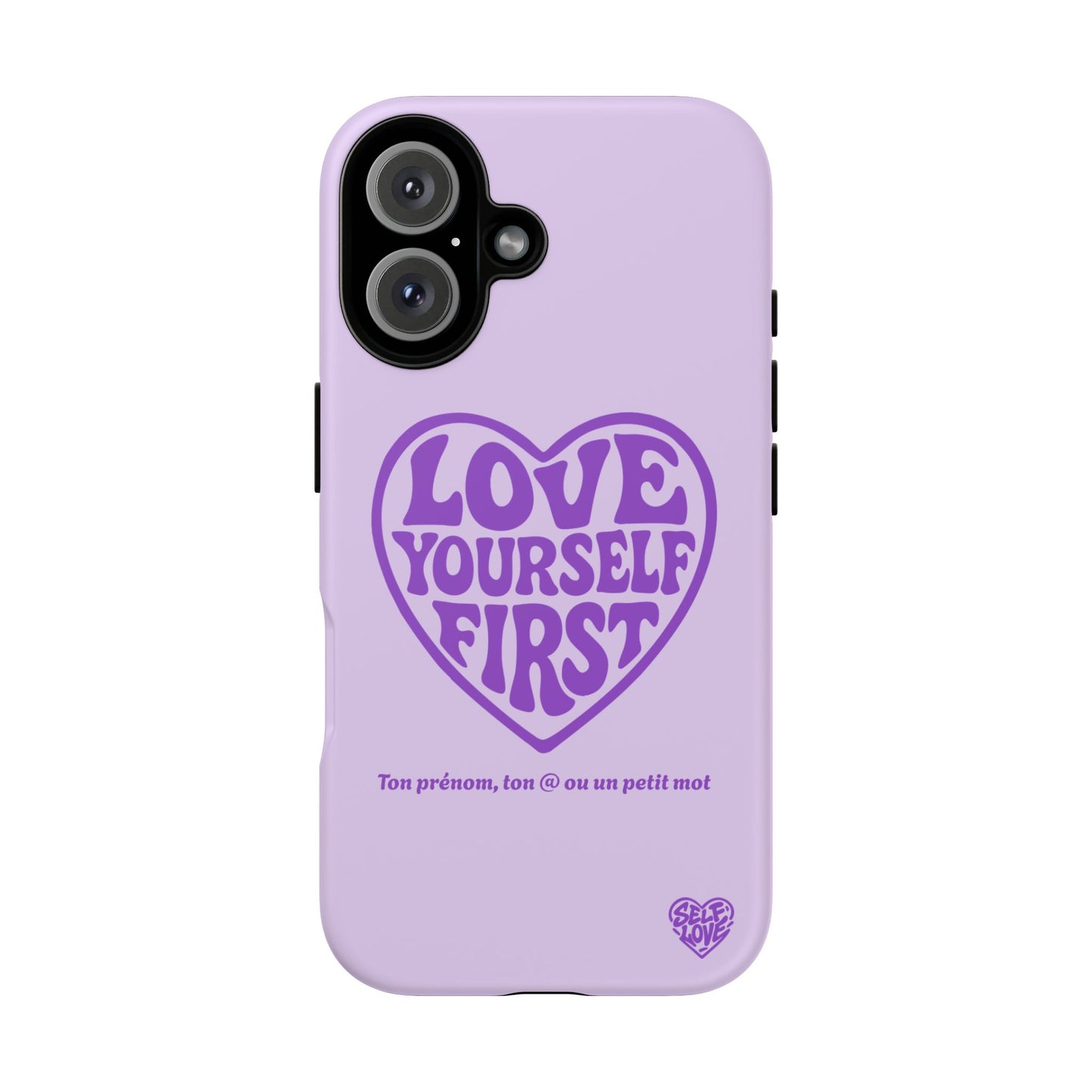 Love Yourself First - Coque iPhone (violet)