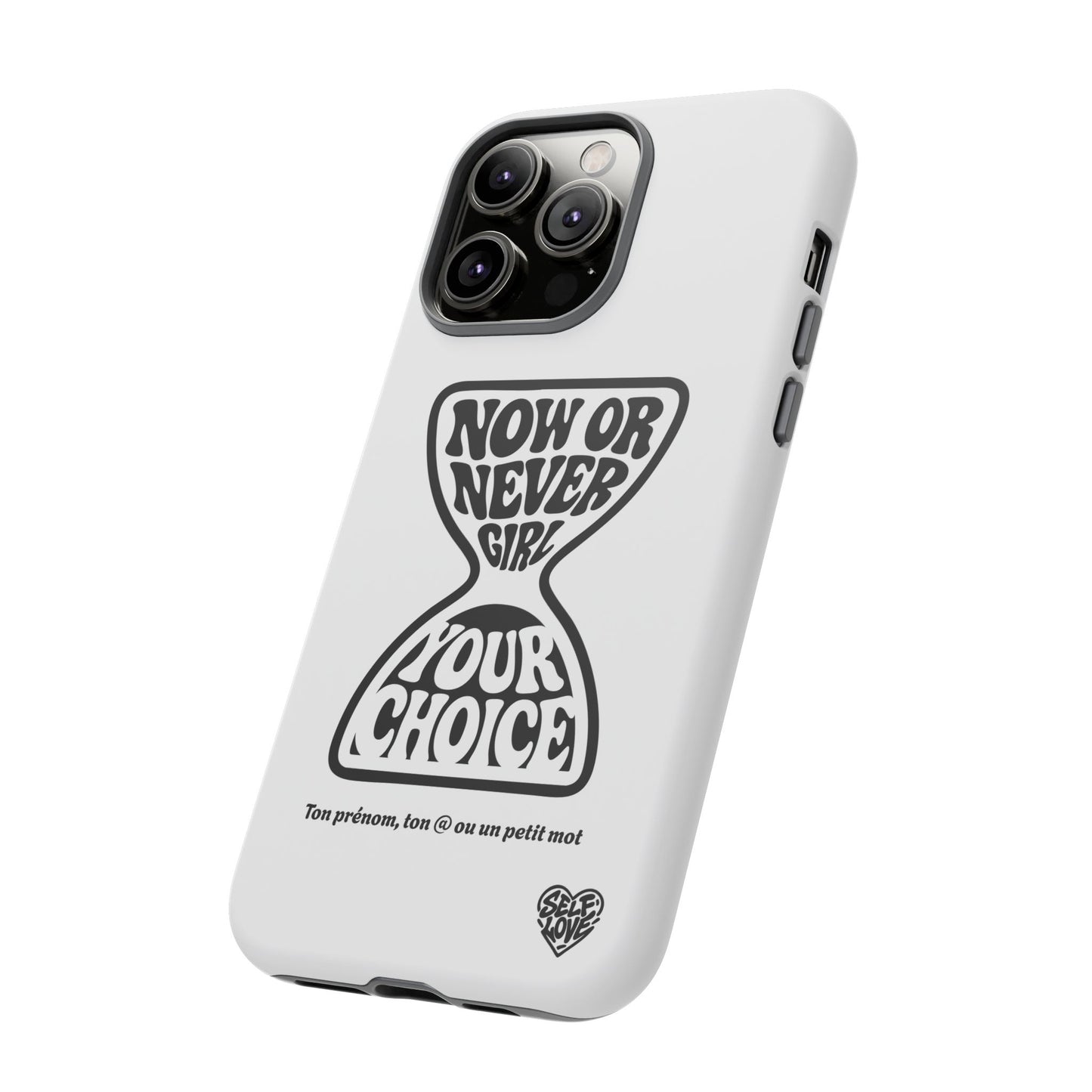 Now Or Never Girl - Coque iPhone (blanc)