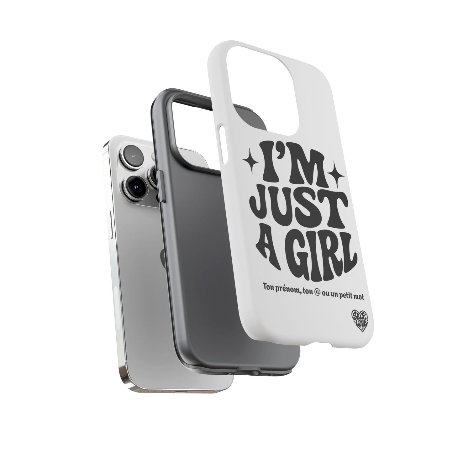 Im Just A Girl - Coque iPhone (blanc)