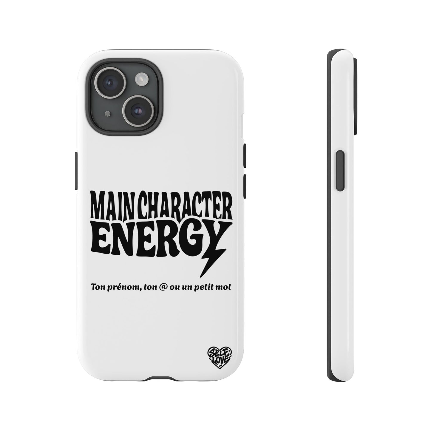 Main Character Energy - Coque iPhone (blanc)