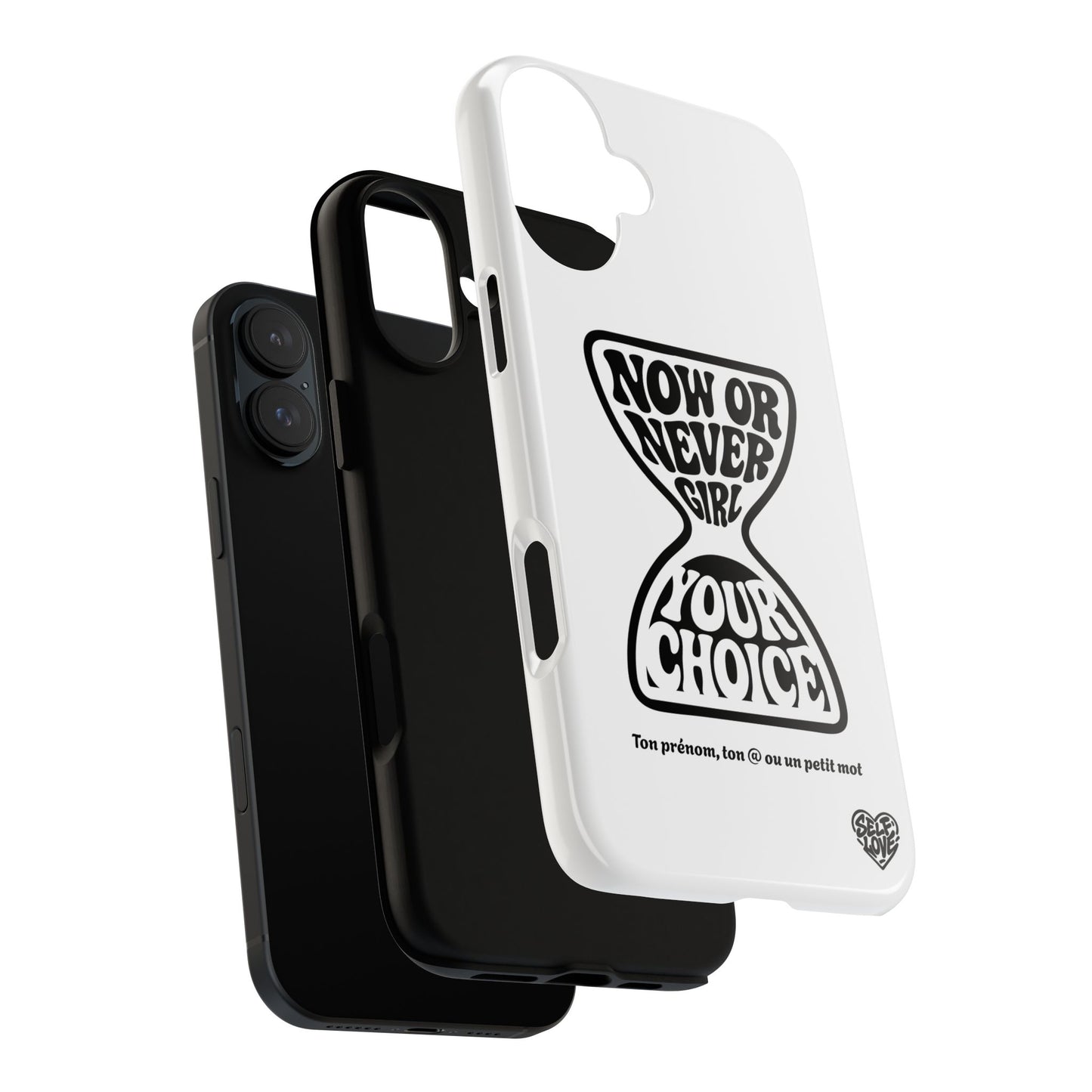 Now Or Never Girl - Coque iPhone (blanc)