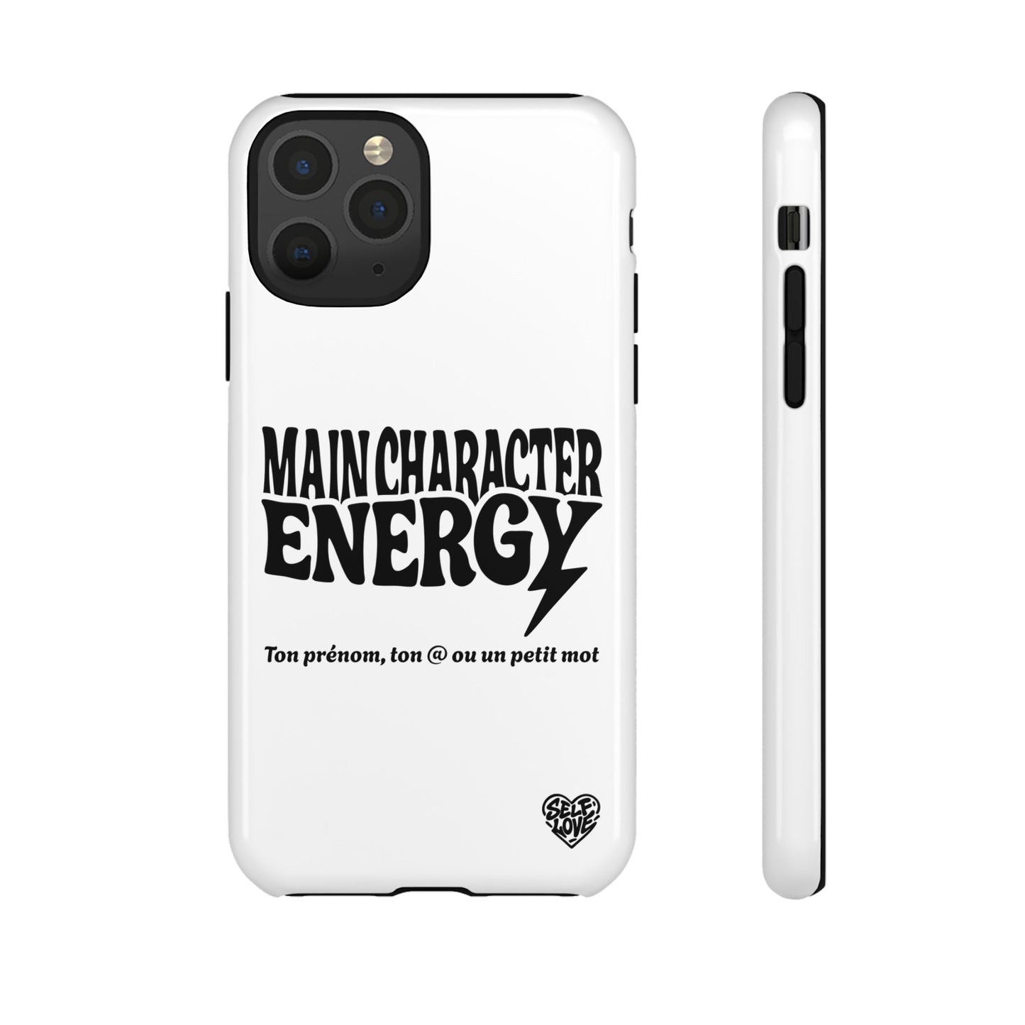 Main Character Energy - Coque iPhone (blanc)