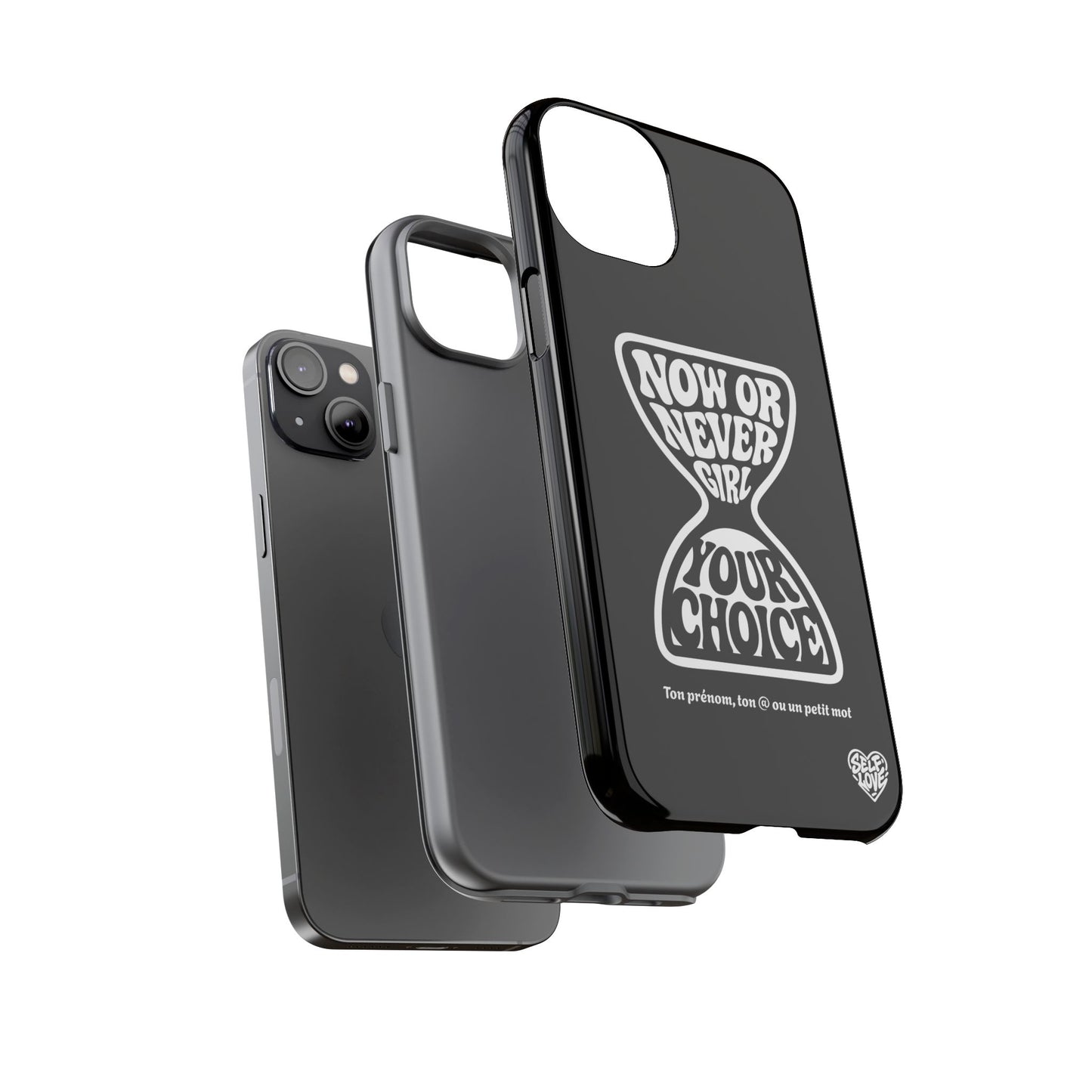 Now Or Never Girl - Coque iPhone (noir)