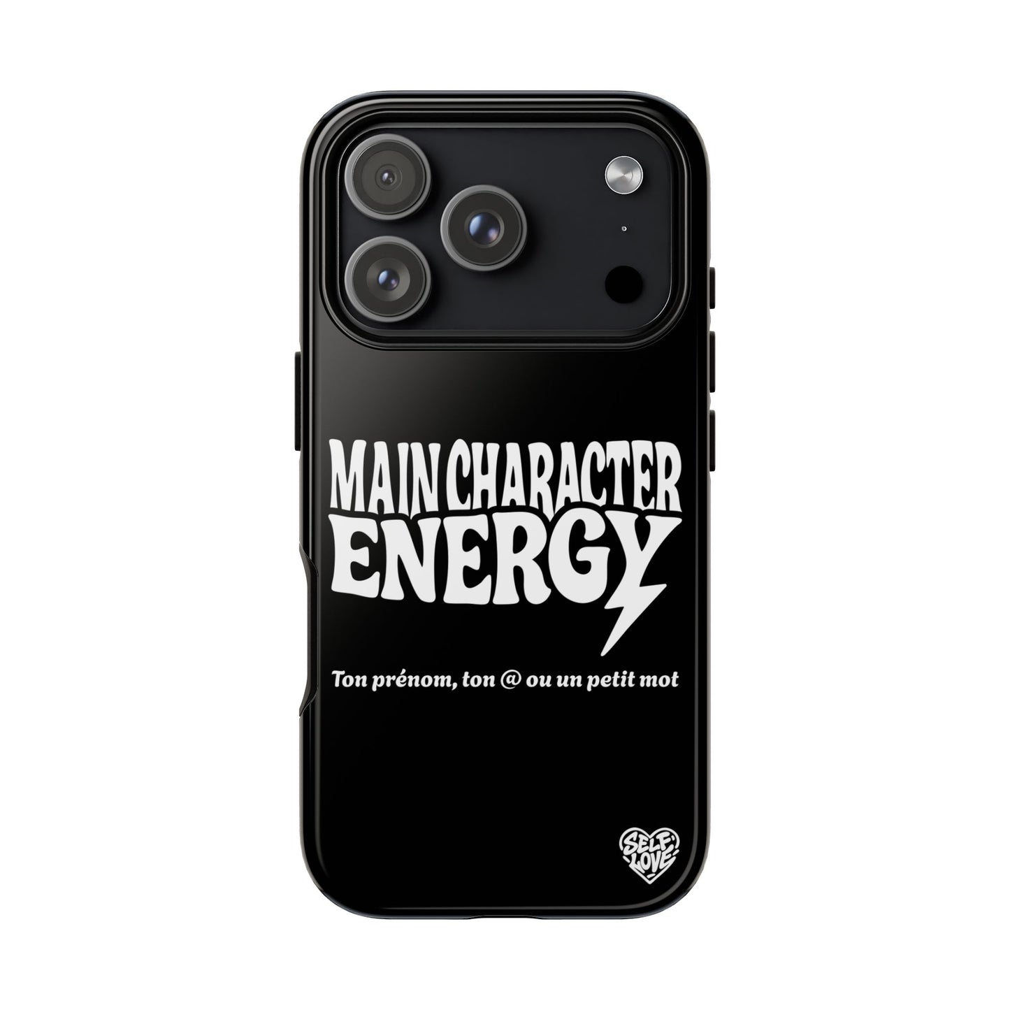 Main Character Energy - Coque iPhone (noir)