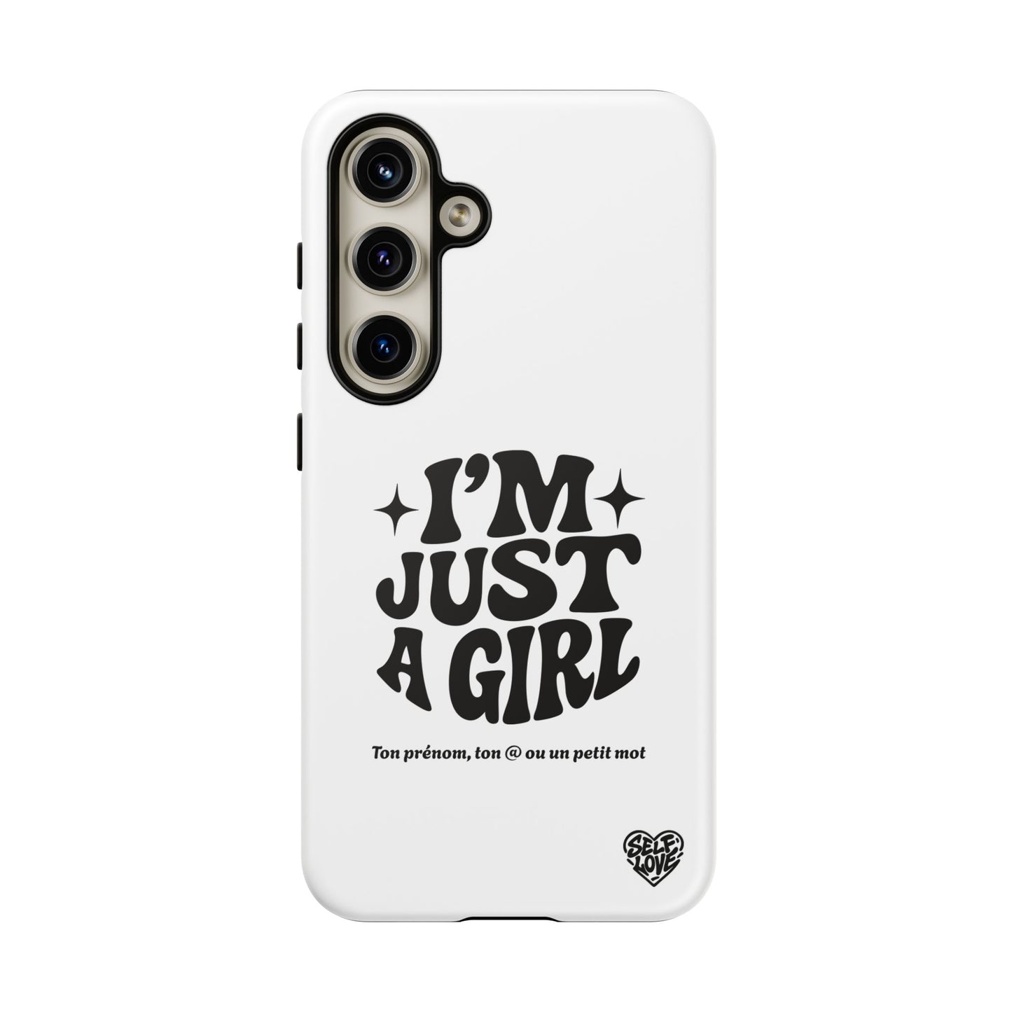 Im Just A Girl - Coque Samsung (blanc)