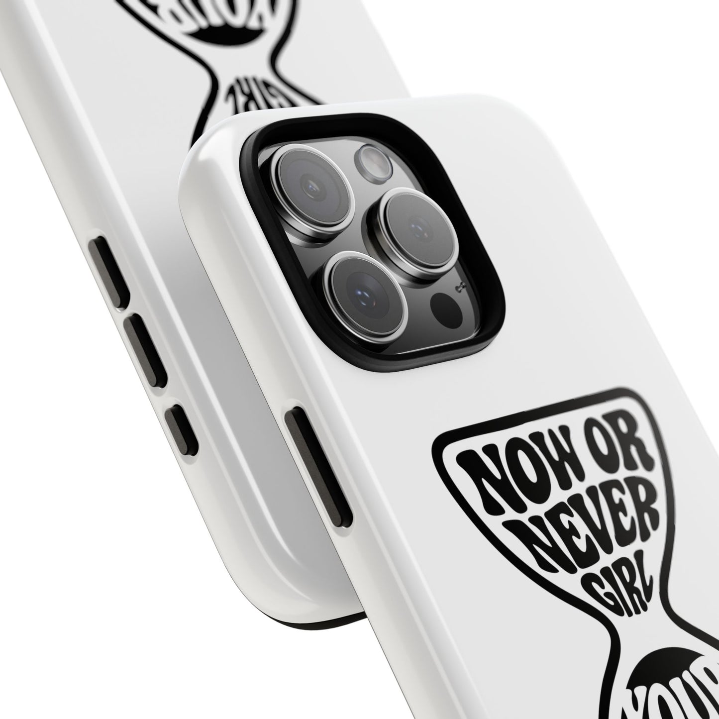 Now Or Never Girl - Coque iPhone (blanc)
