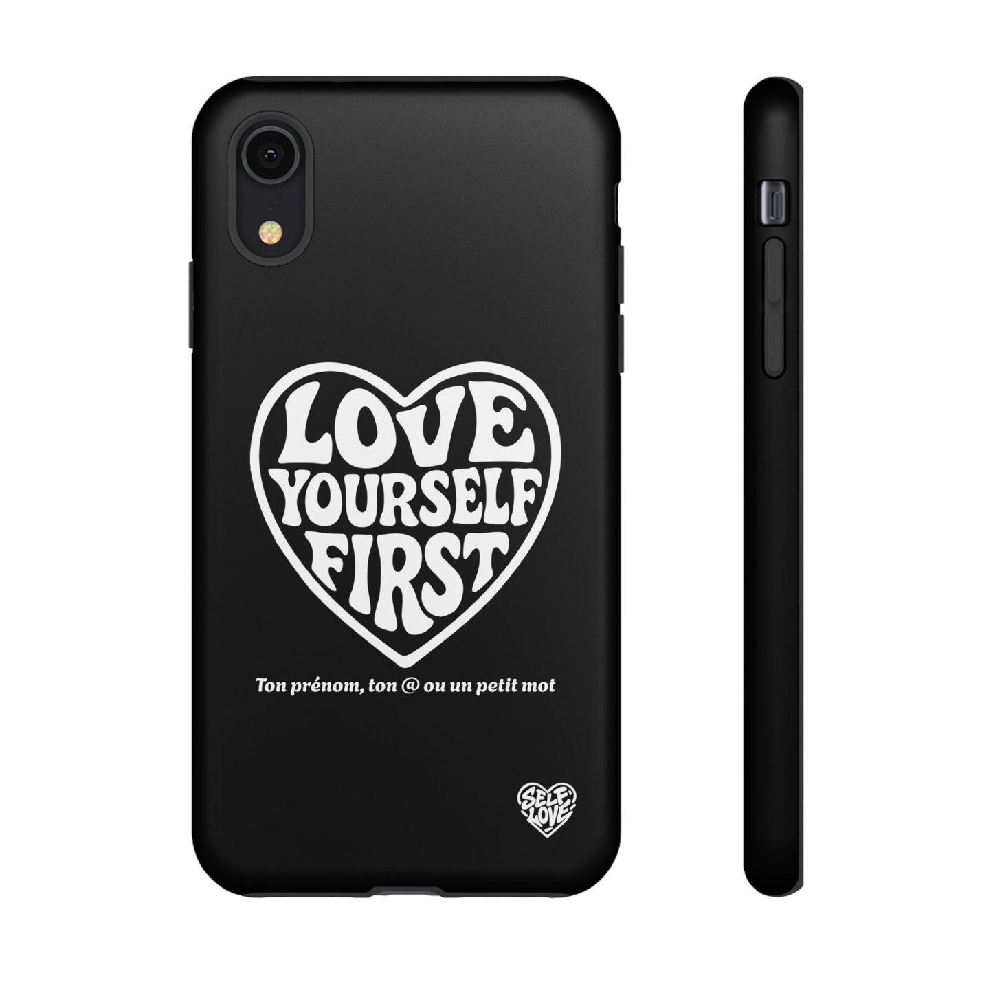 Love Yourself First - Coque iPhone (noir)