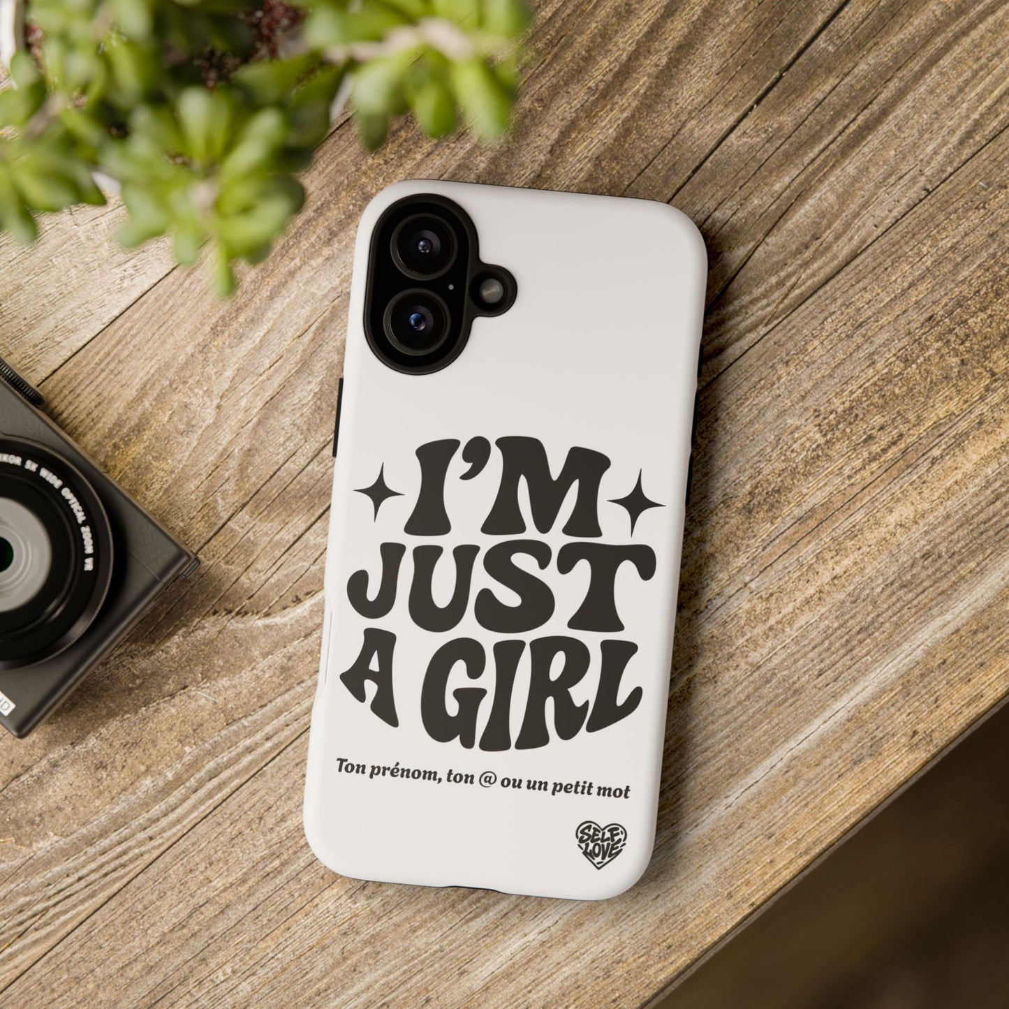 Im Just A Girl - Coque iPhone (blanc)