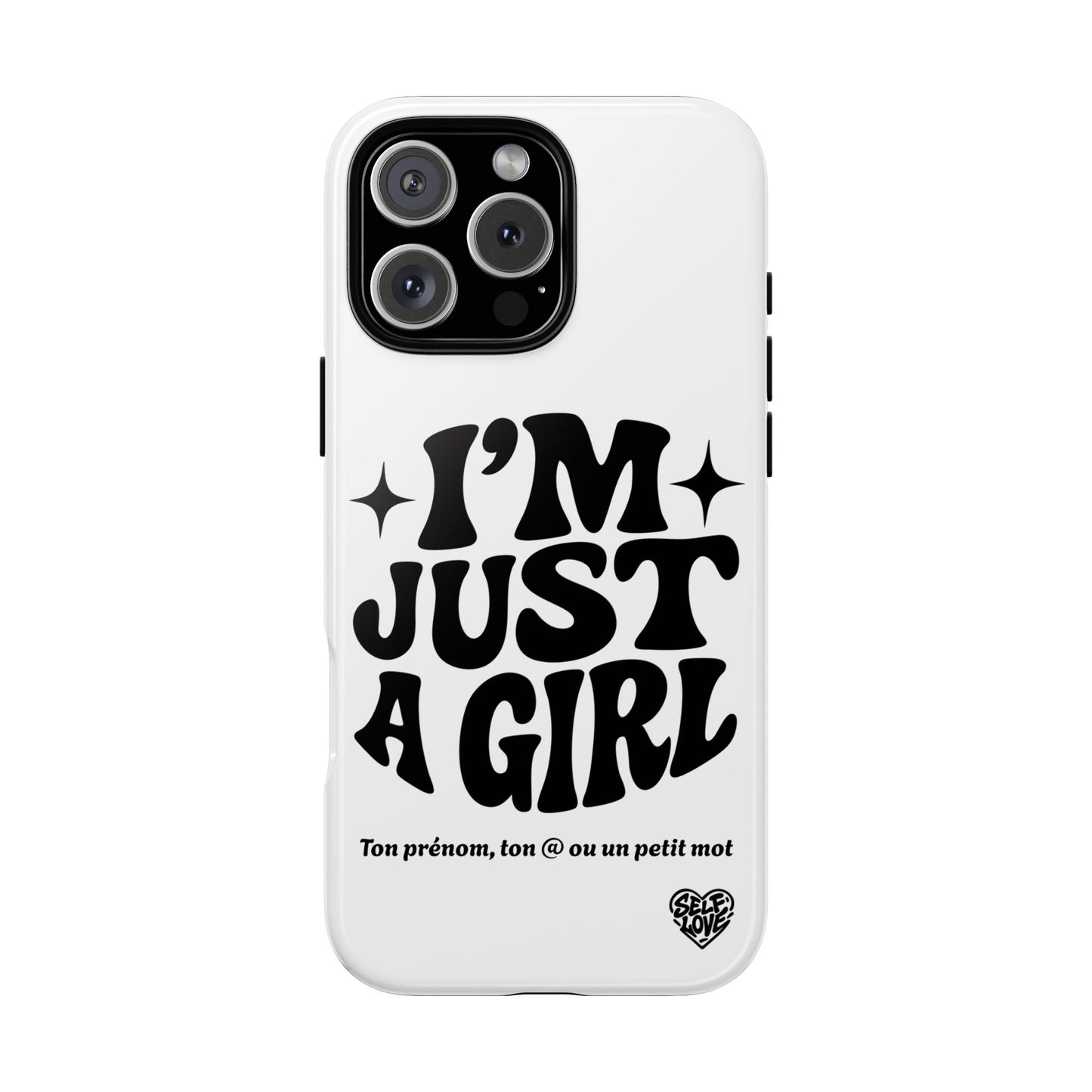 Im Just A Girl - Coque iPhone (blanc)