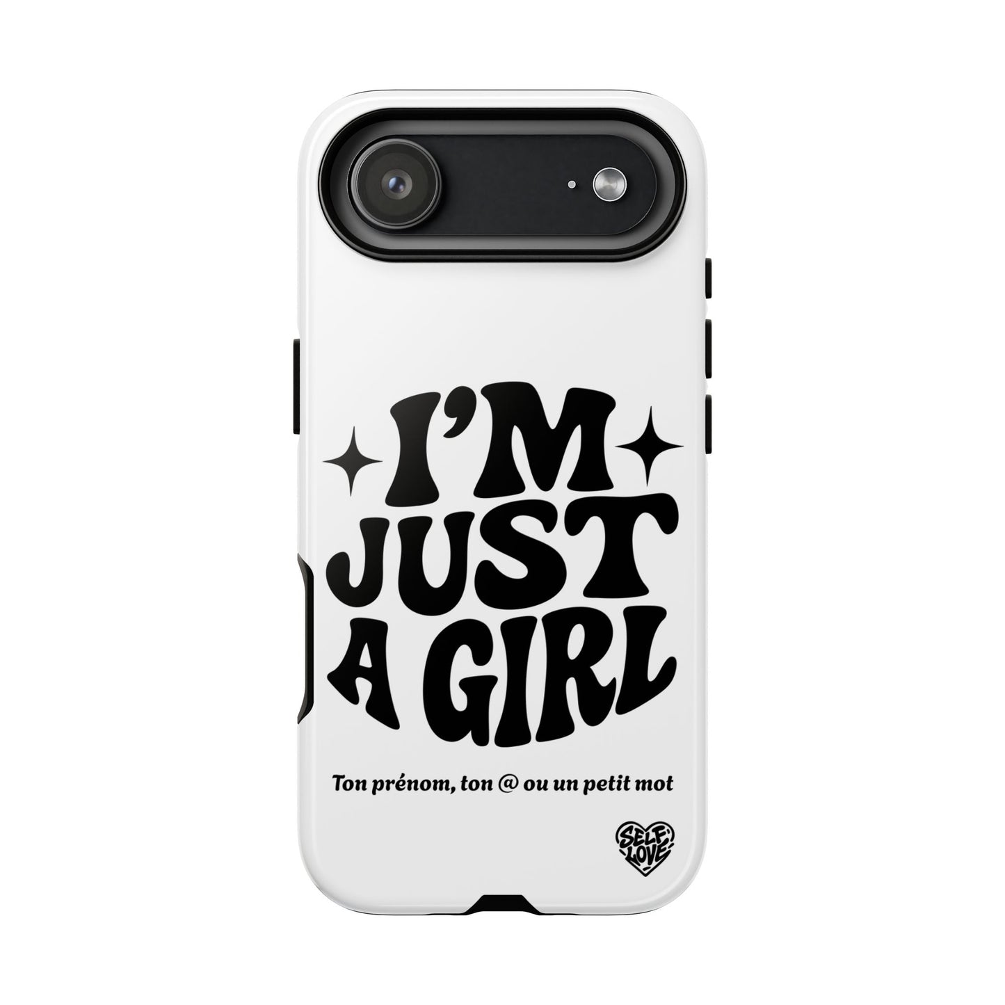 Im Just A Girl - Coque iPhone (blanc)