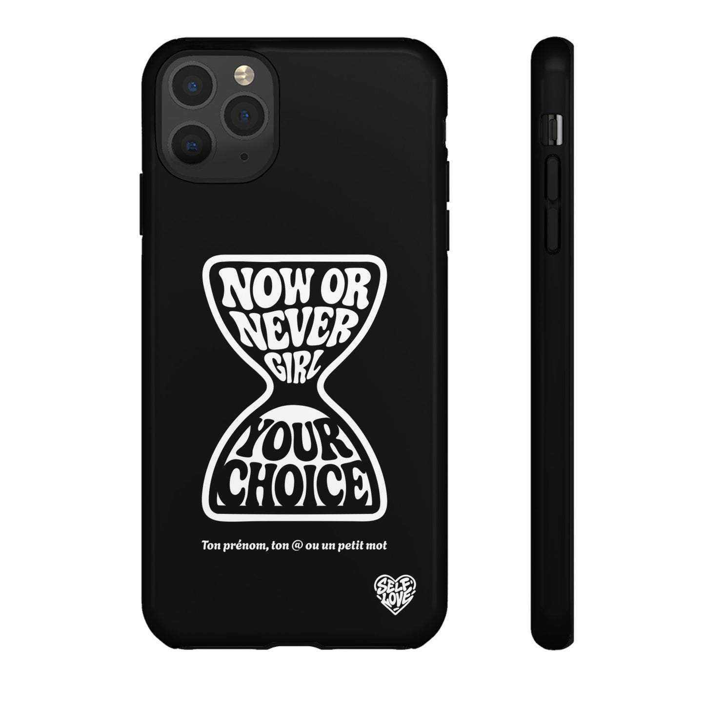 Now Or Never Girl - Coque iPhone (noir)