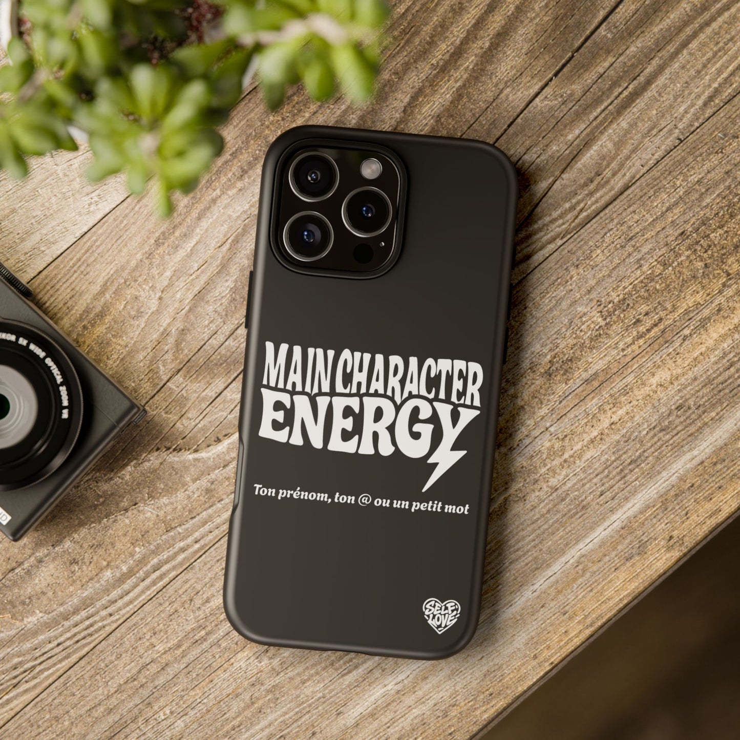 Main Character Energy - Coque iPhone (noir)