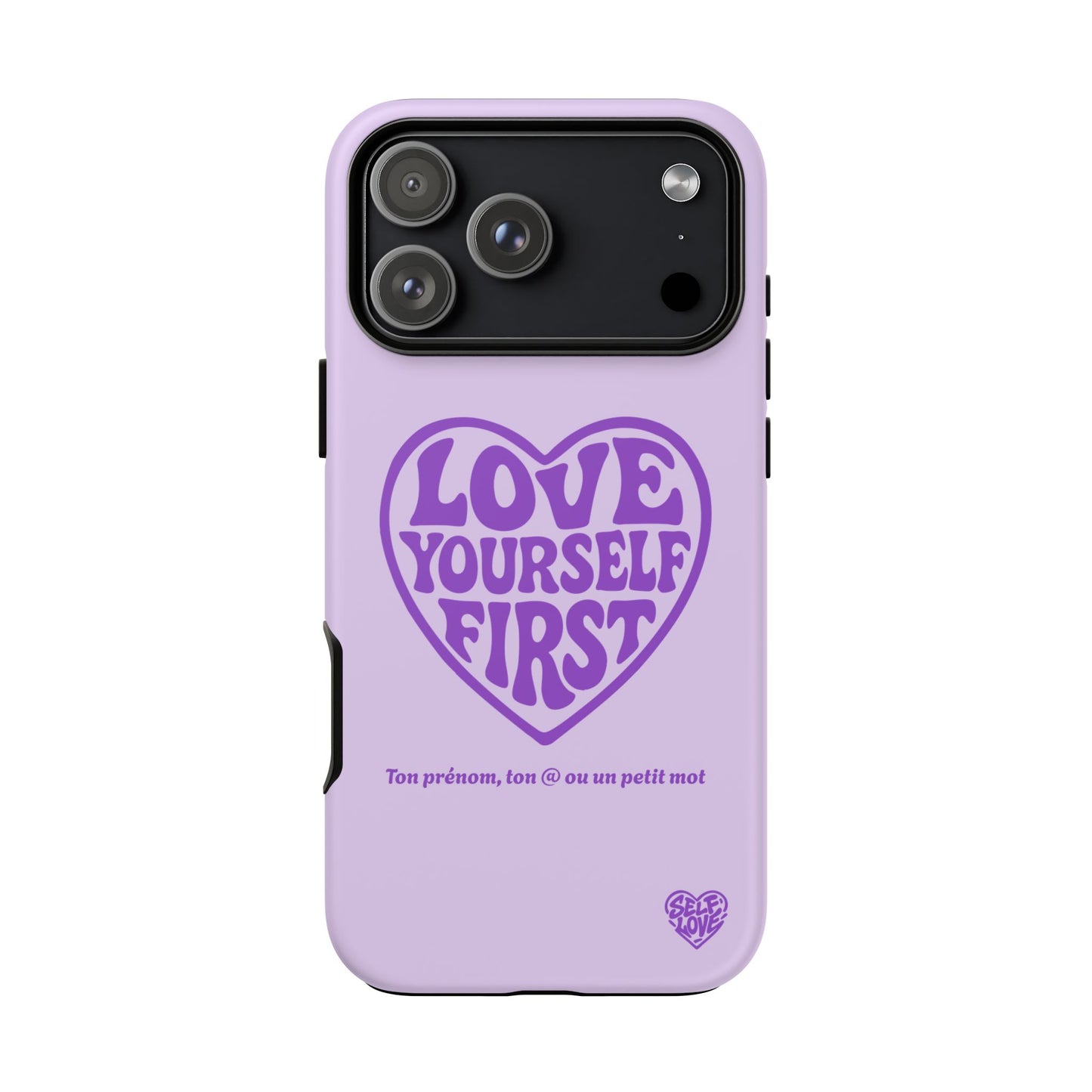 Love Yourself First - Coque iPhone (violet)