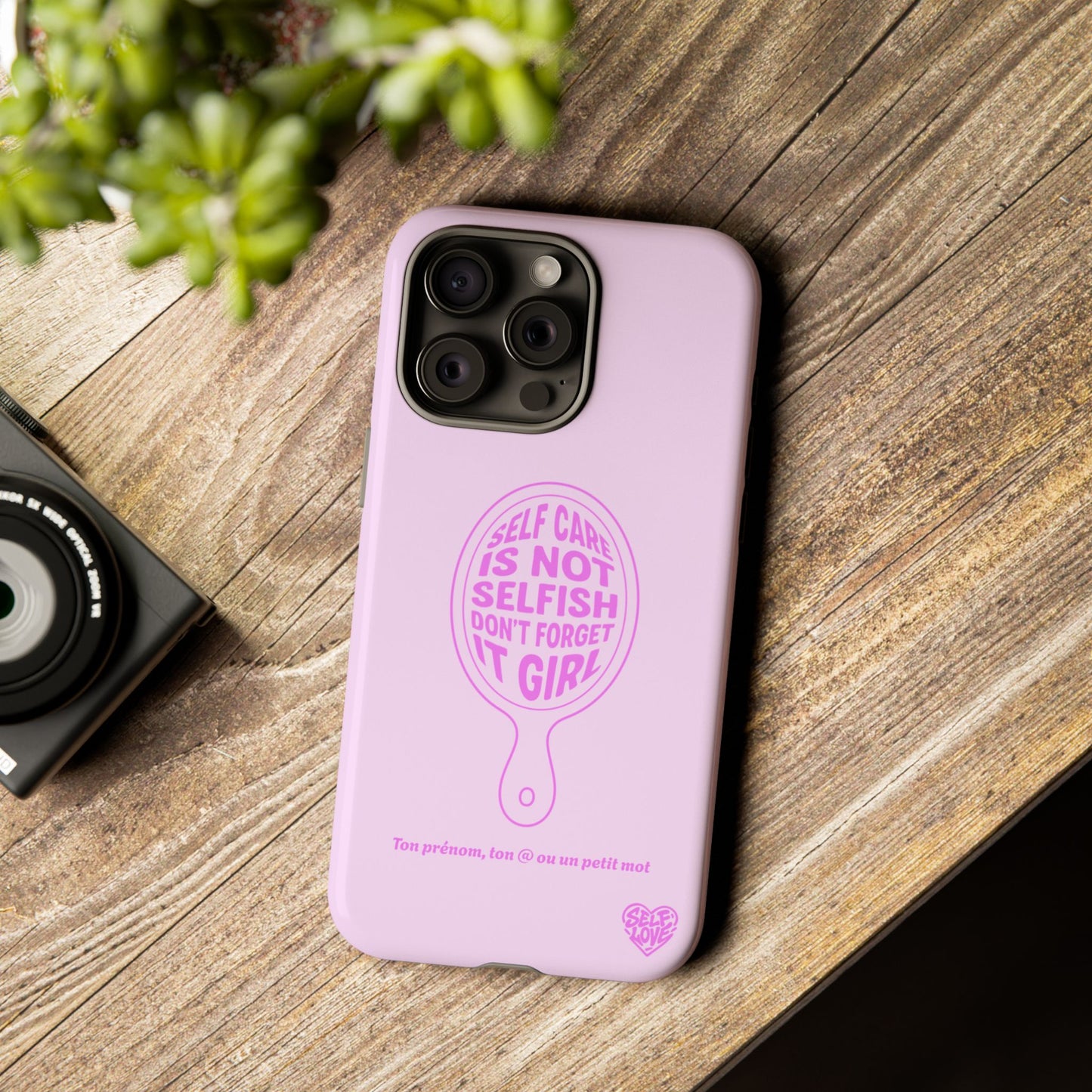 Self Care - Coque iPhone (rose)