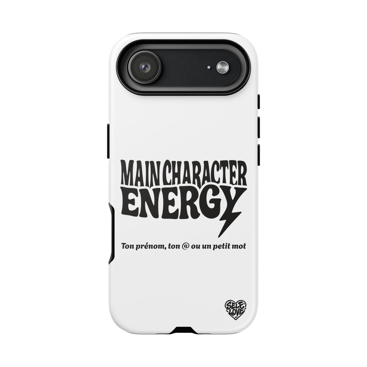 Main Character Energy - Coque iPhone (blanc)