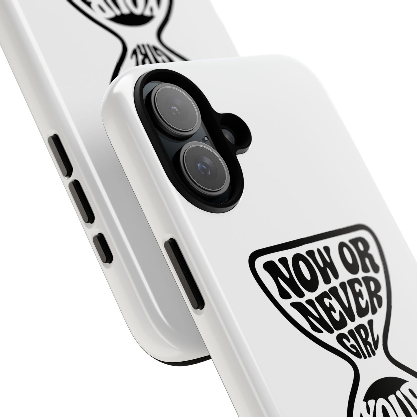 Now Or Never Girl - Coque iPhone (blanc)