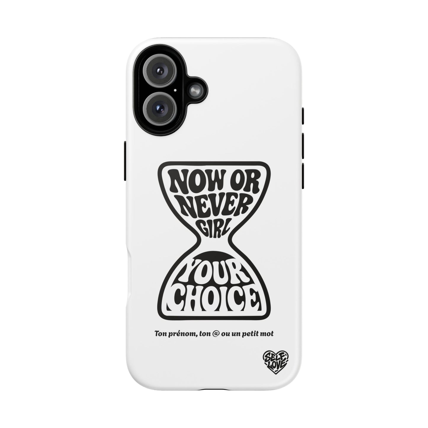 Now Or Never Girl - Coque iPhone (blanc)