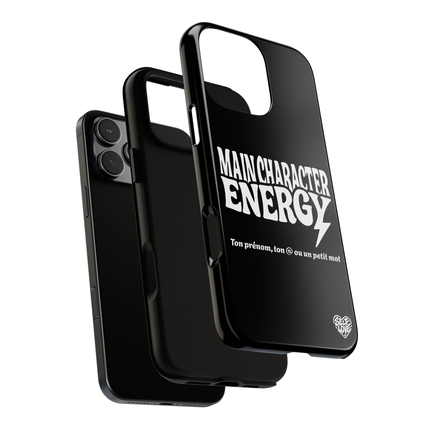 Main Character Energy - Coque iPhone (noir)