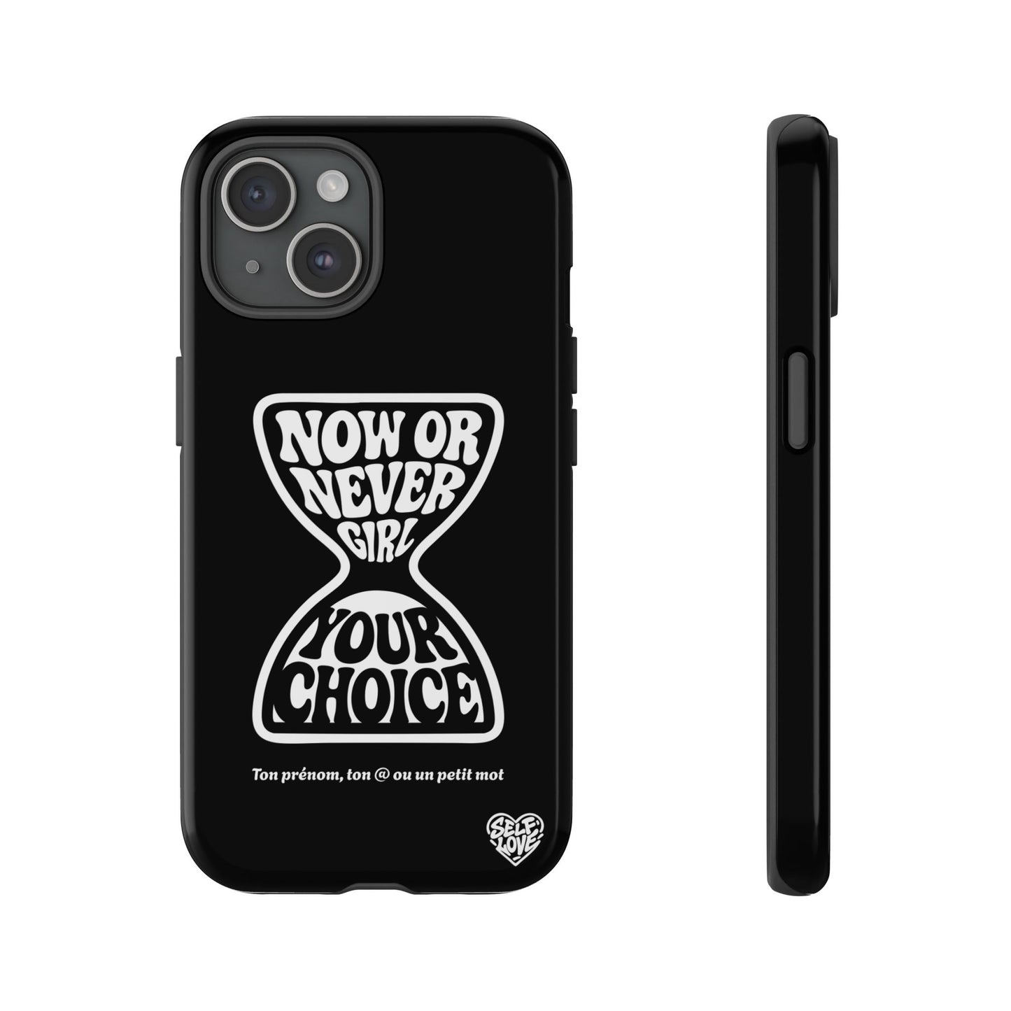 Now Or Never Girl - Coque iPhone (noir)