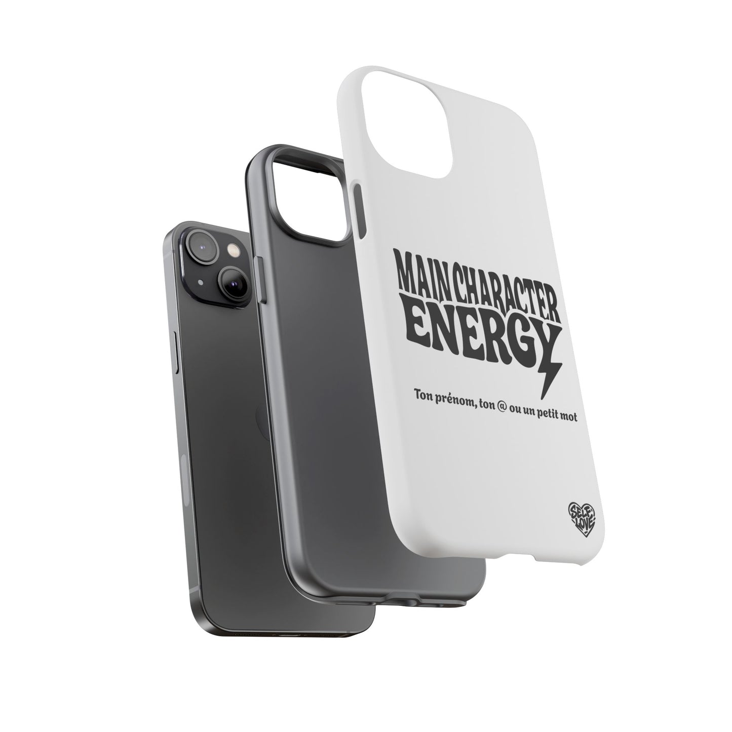 Main Character Energy - Coque iPhone (blanc)