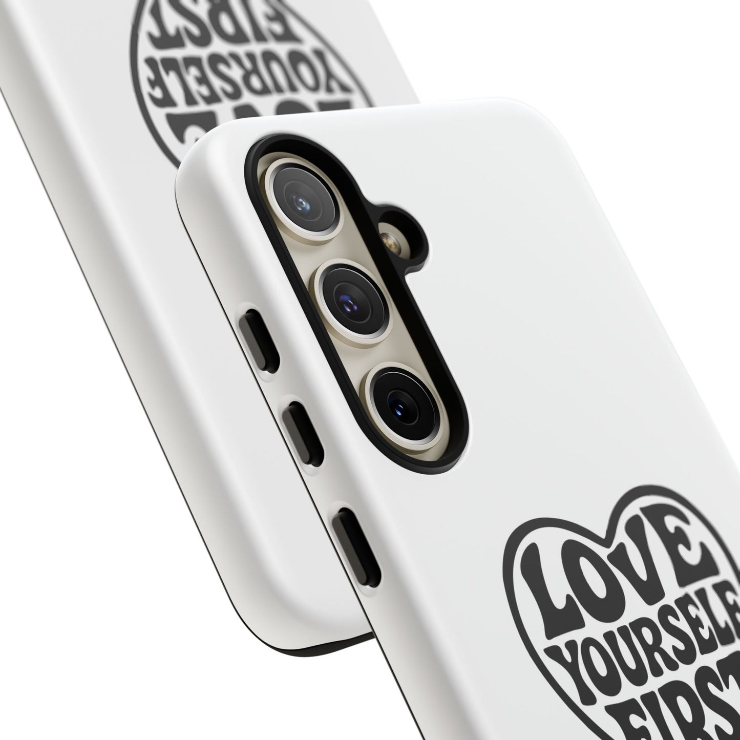 Love Yourself First - Coque Samsung (blanc)