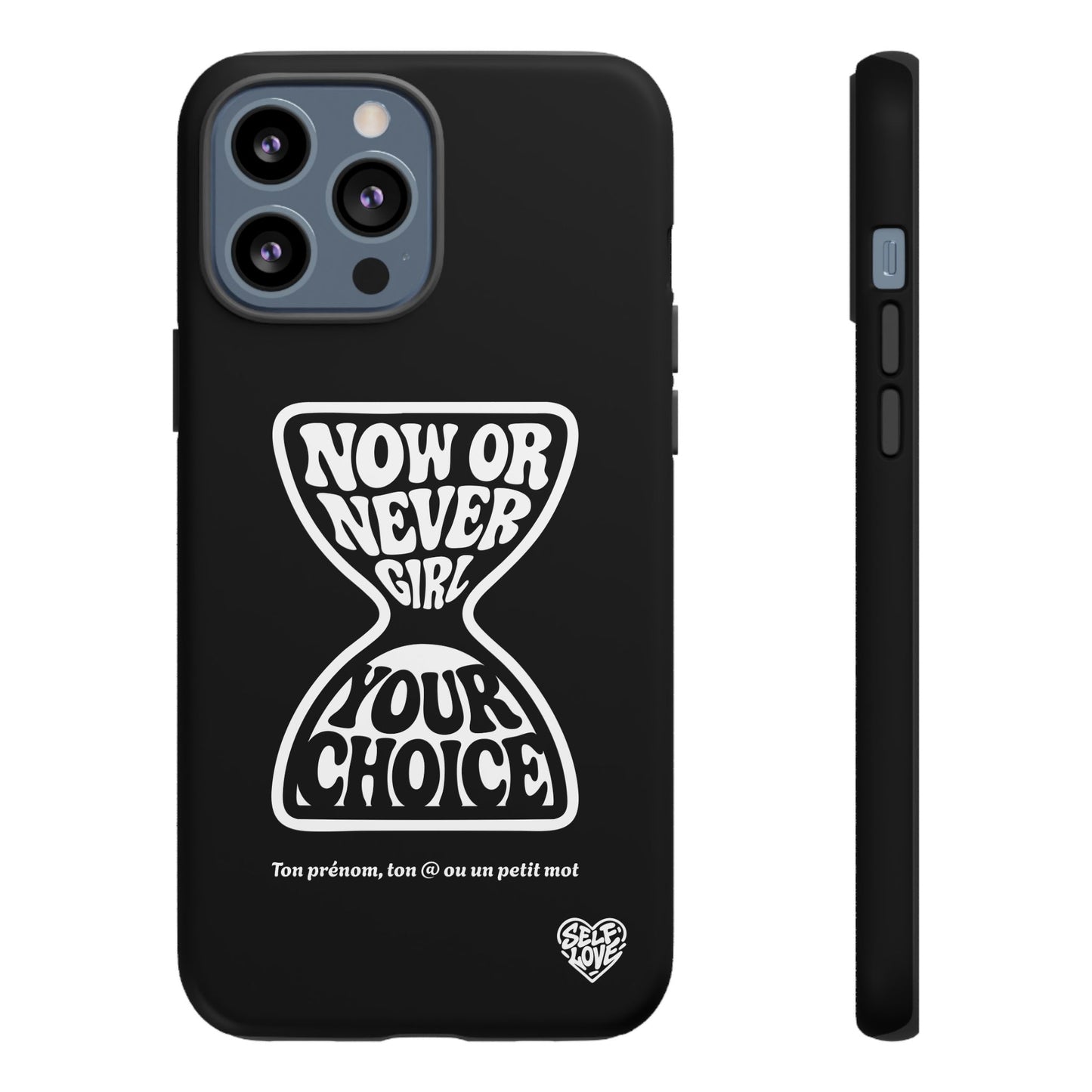 Now Or Never Girl - Coque iPhone (noir)