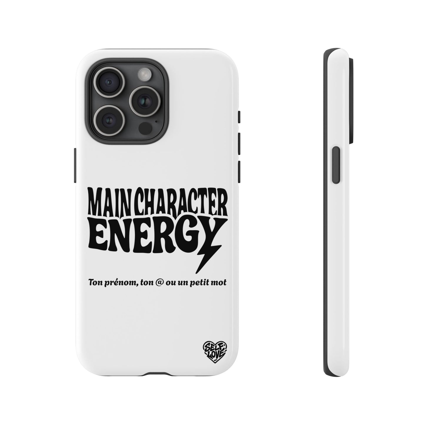 Main Character Energy - Coque iPhone (blanc)