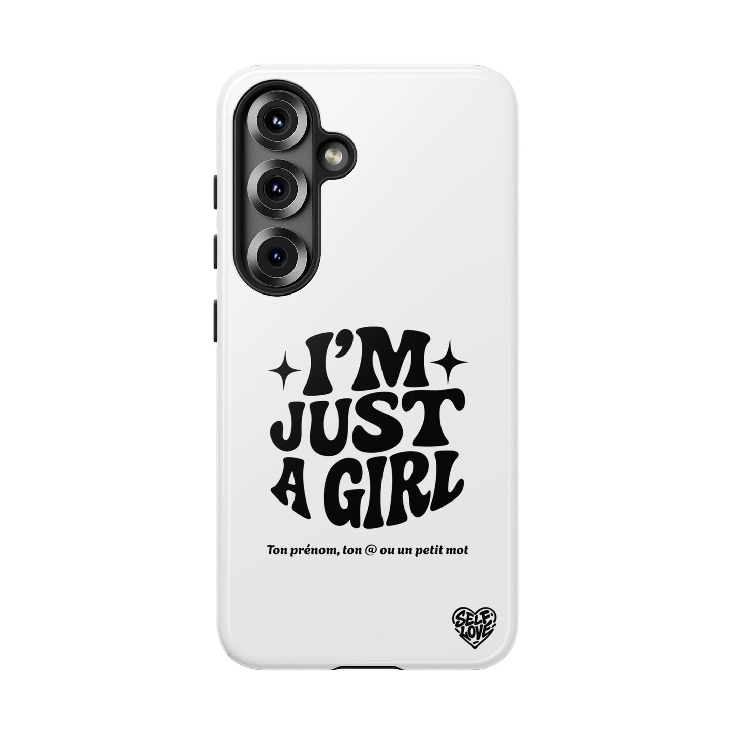 Im Just A Girl - Coque Samsung (blanc)