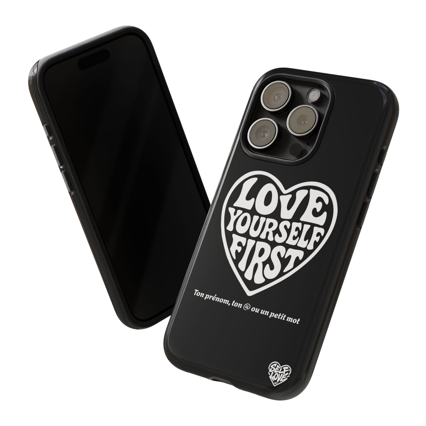 Love Yourself First - Coque iPhone (noir)