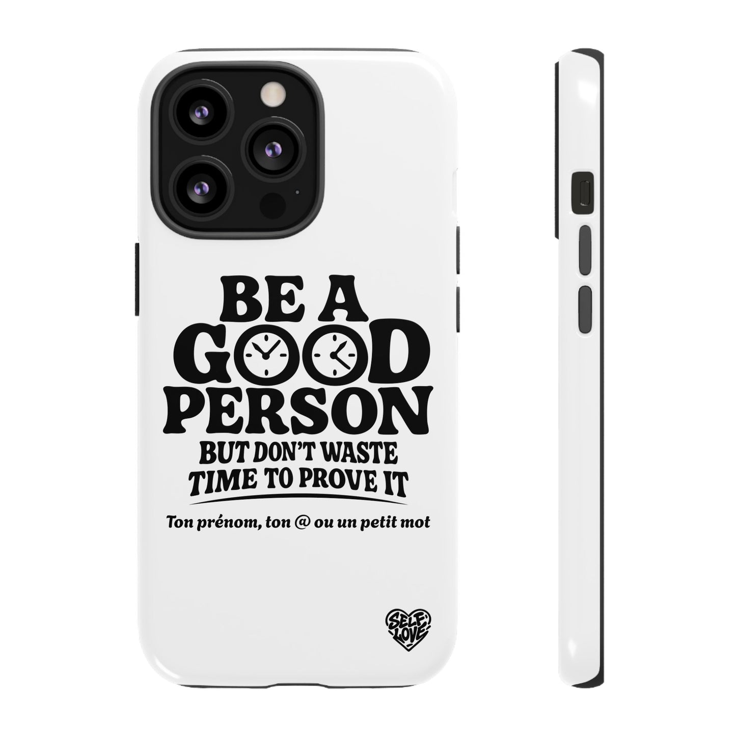 Be A Good Person - Coque iPhone (blanc)