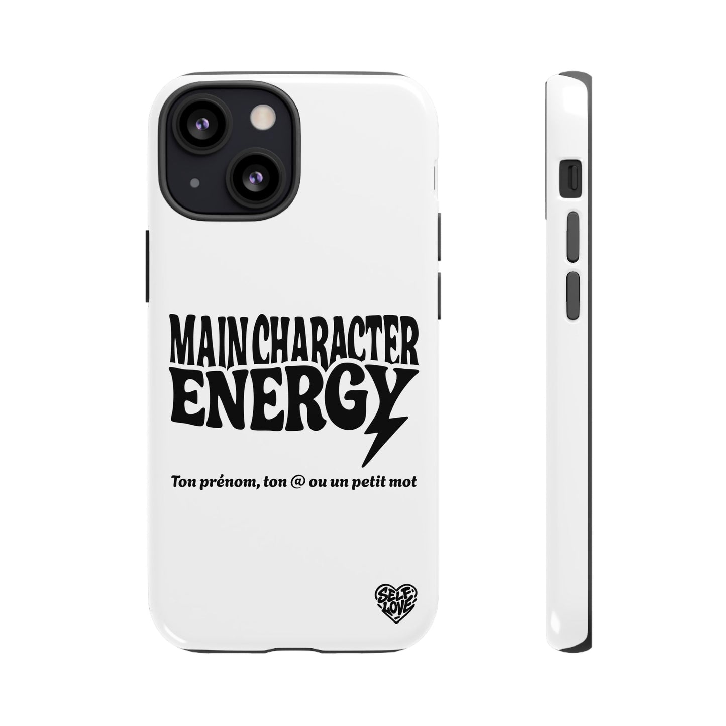 Main Character Energy - Coque iPhone (blanc)