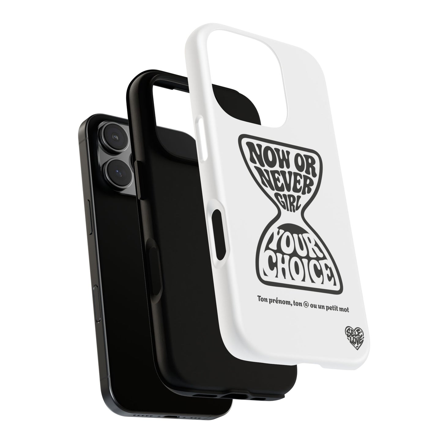 Now Or Never Girl - Coque iPhone (blanc)