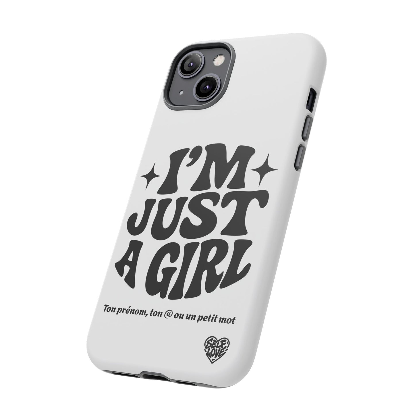 Im Just A Girl - Coque iPhone (blanc)