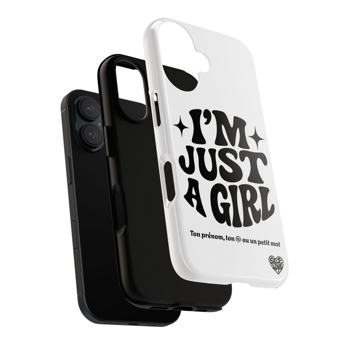 Im Just A Girl - Coque iPhone (blanc)