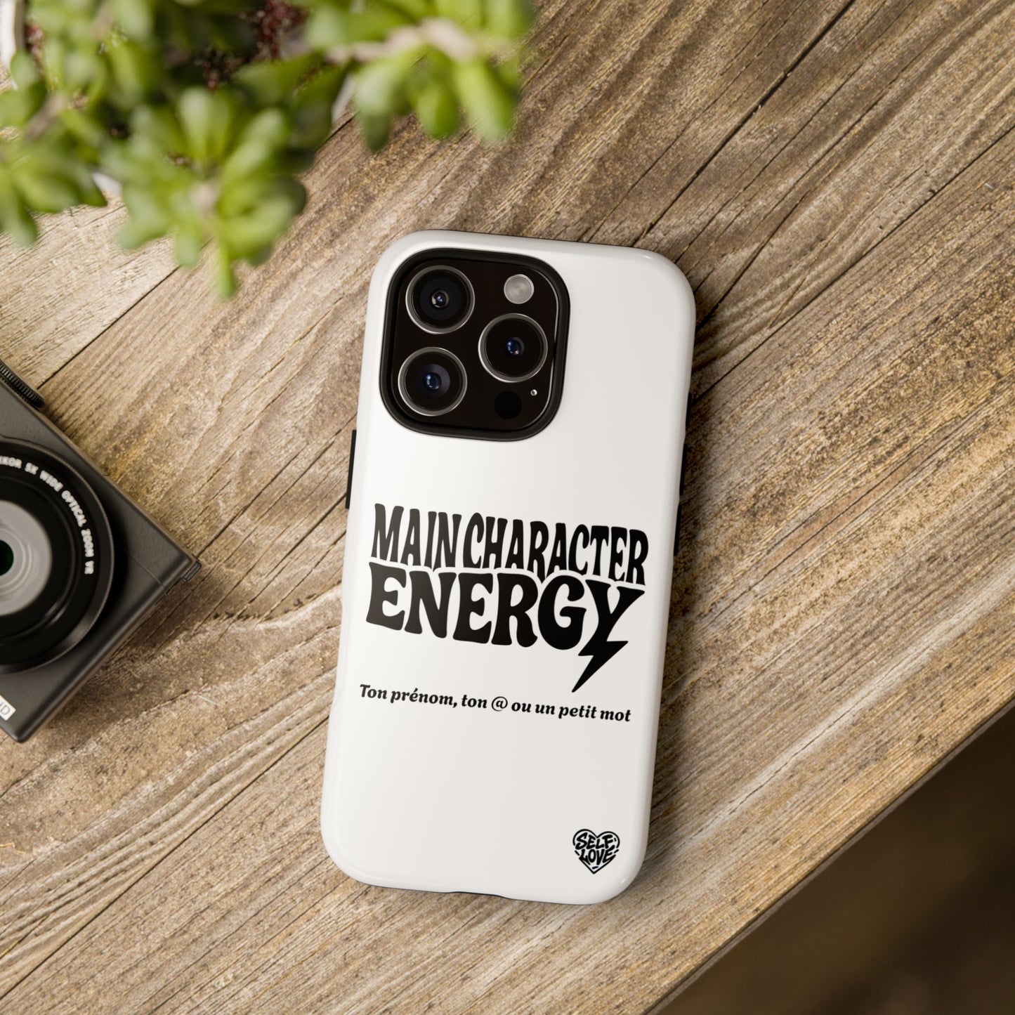 Main Character Energy - Coque iPhone (blanc)